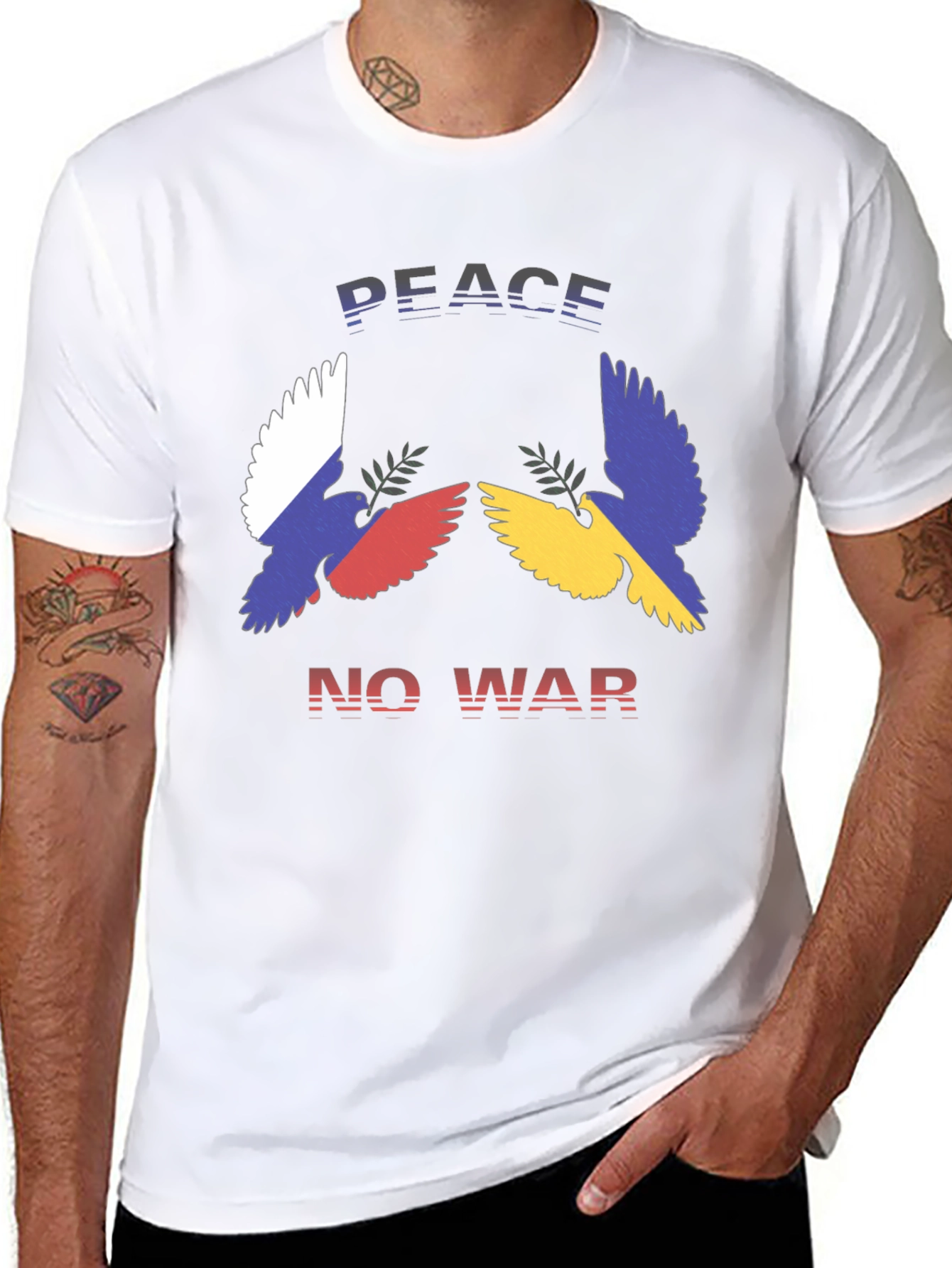 Black Peace No War Graphic T-Shirt view 8
