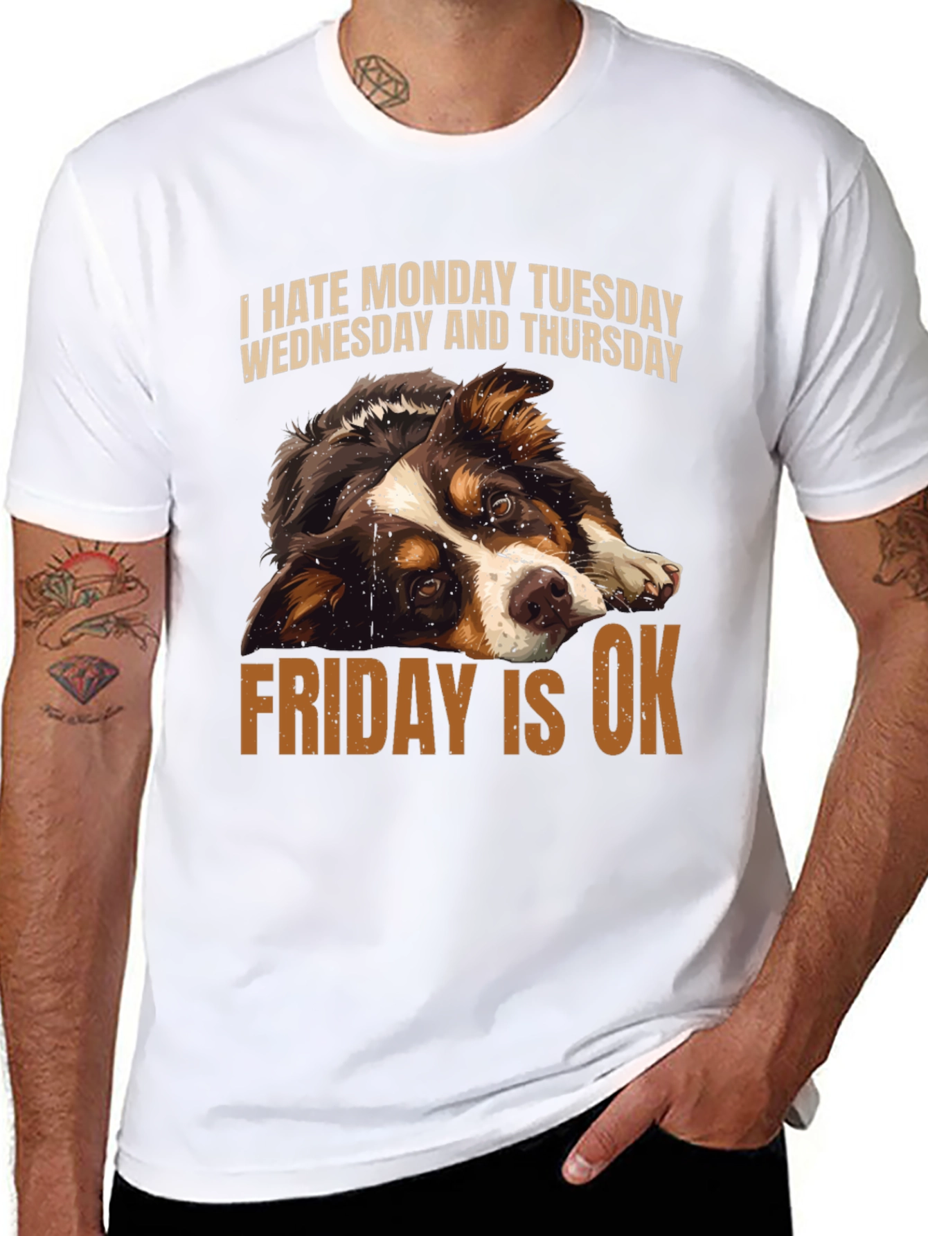 Funny Dog Days of the Week T-Shirt - 8
