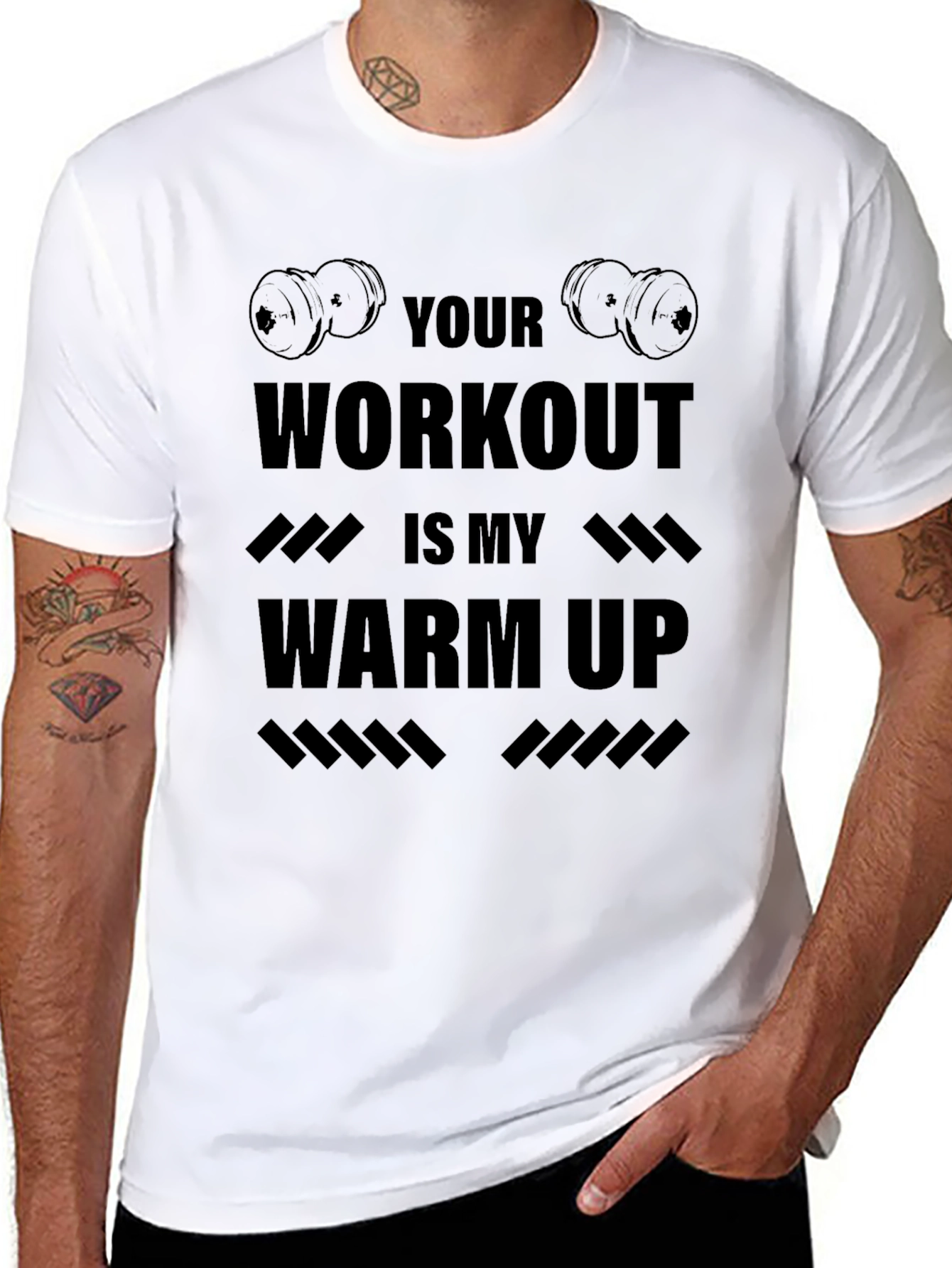 Black Workout Motivation T-Shirt - Gym Fitness Apparel view 8
