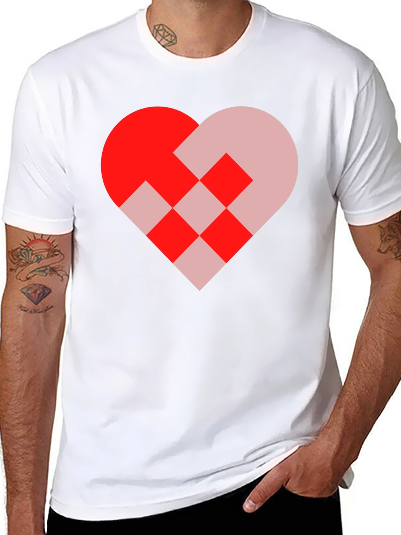 Black Heart Graphic Black T-Shirt view 8