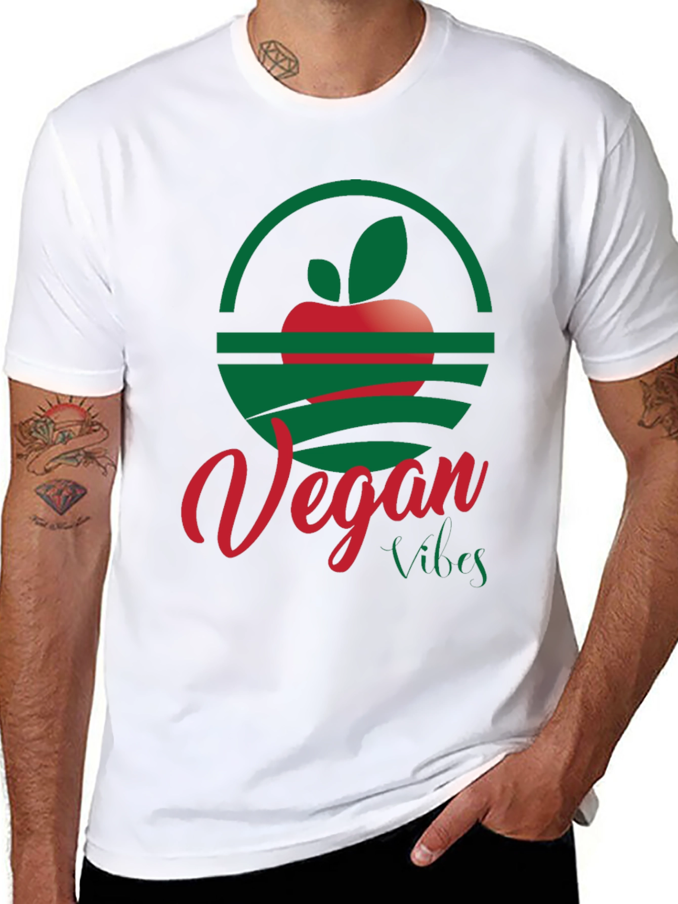 Black Vegan Vibes T-Shirt: Stylish & Conscious view 8