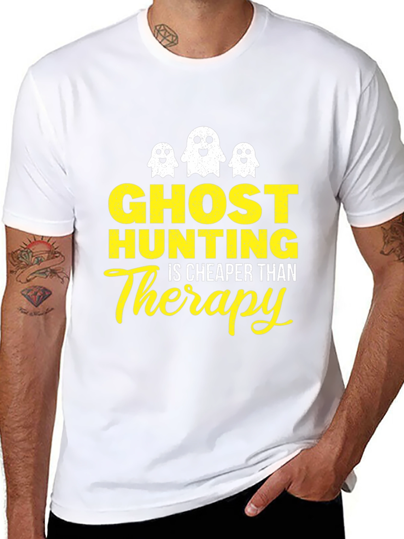 Black Ghost Hunting Therapy Tee view 8