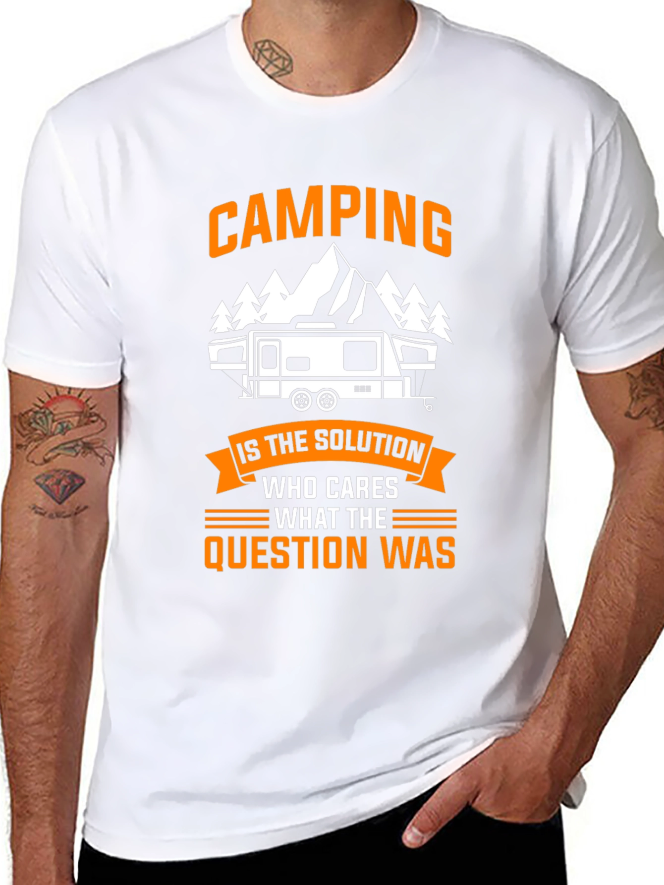 Black Camping is the Solution Tee view 8