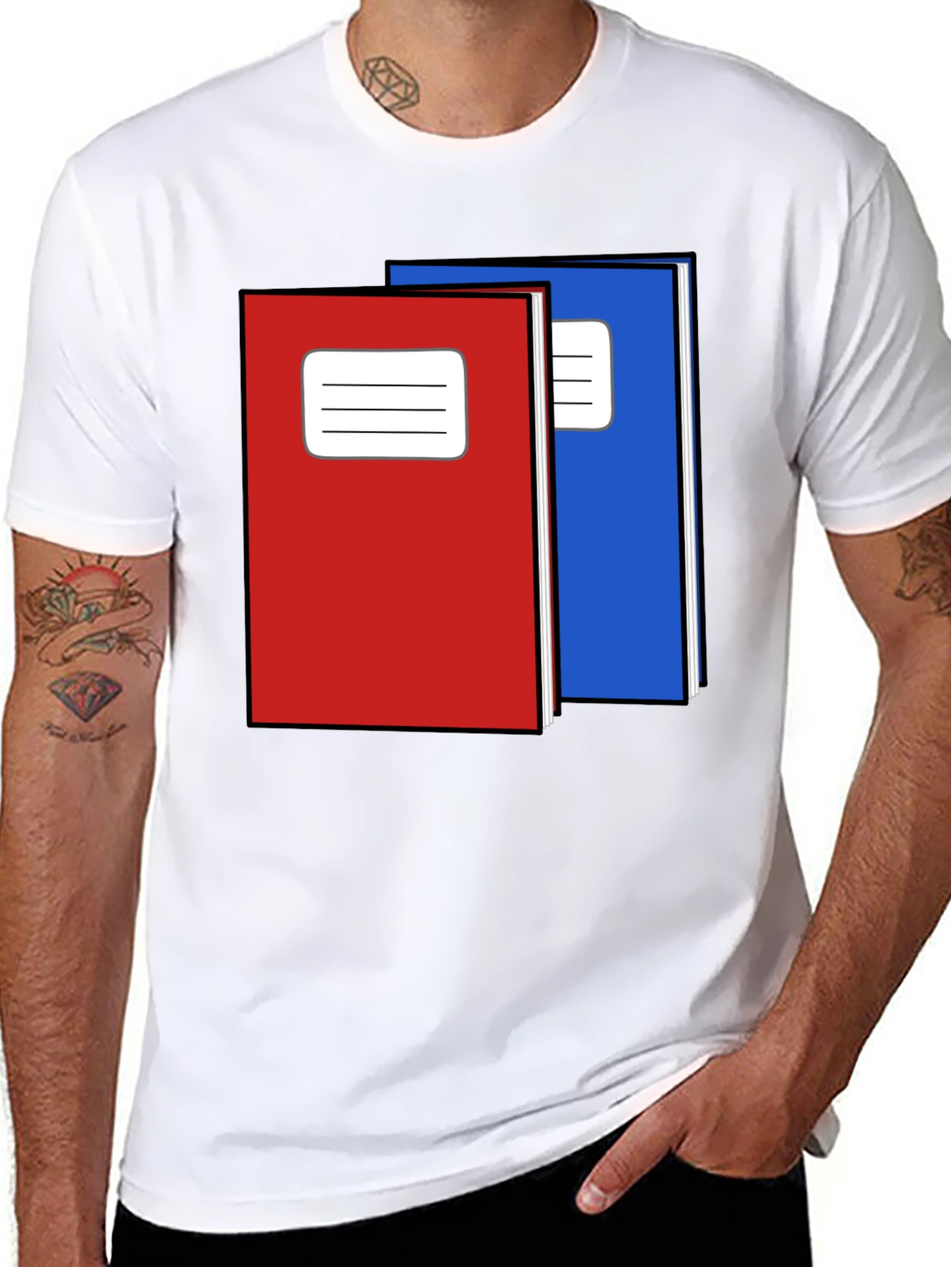 Black Notebook Graphic T-Shirt - Back to School Cool view 8