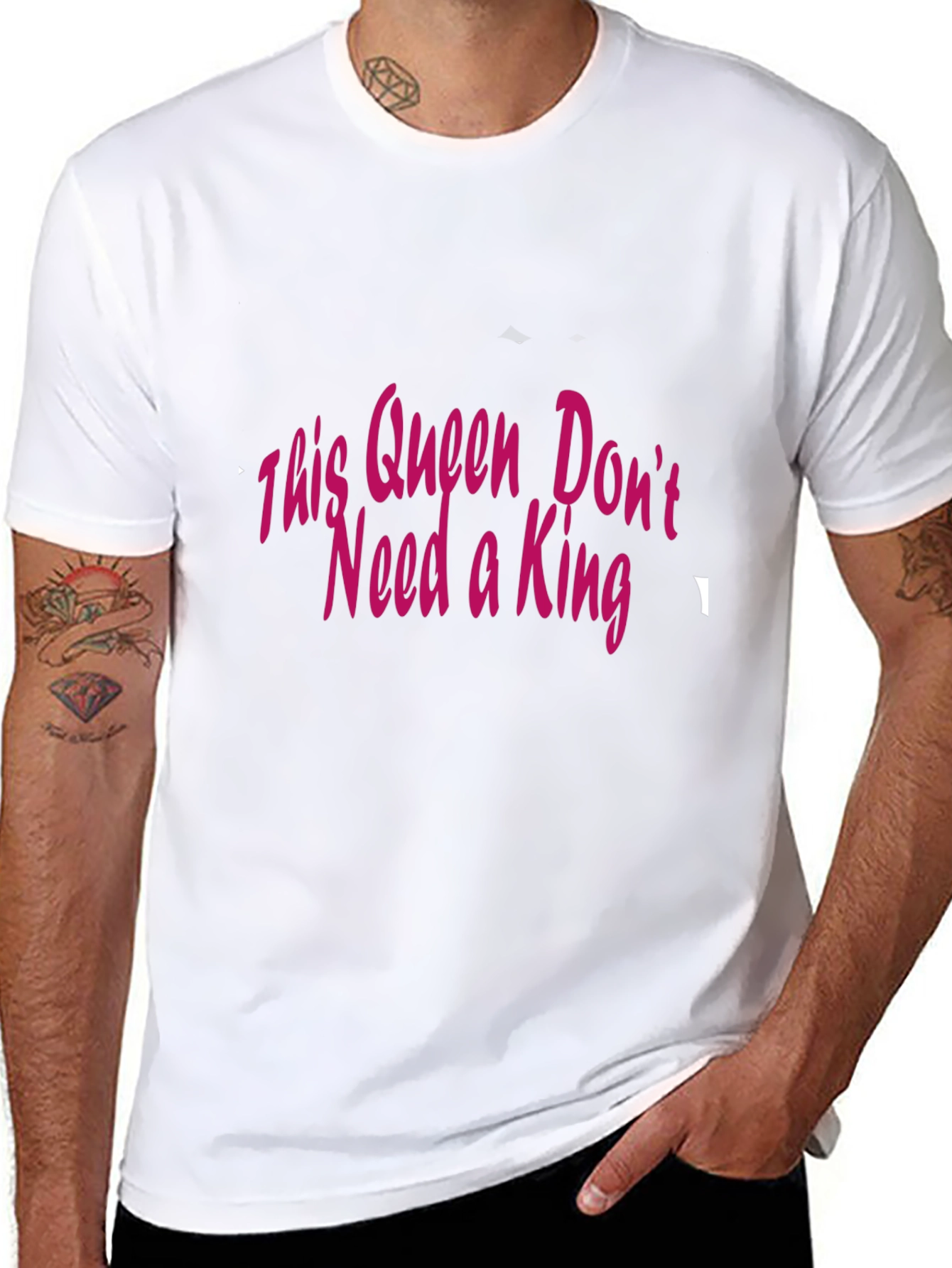 Black Queen Don't Need a King Tee - Black view 8