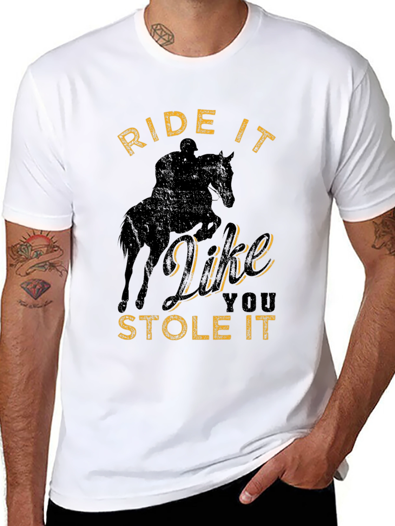 Black Ride It Like You Stole It T-Shirt view 8