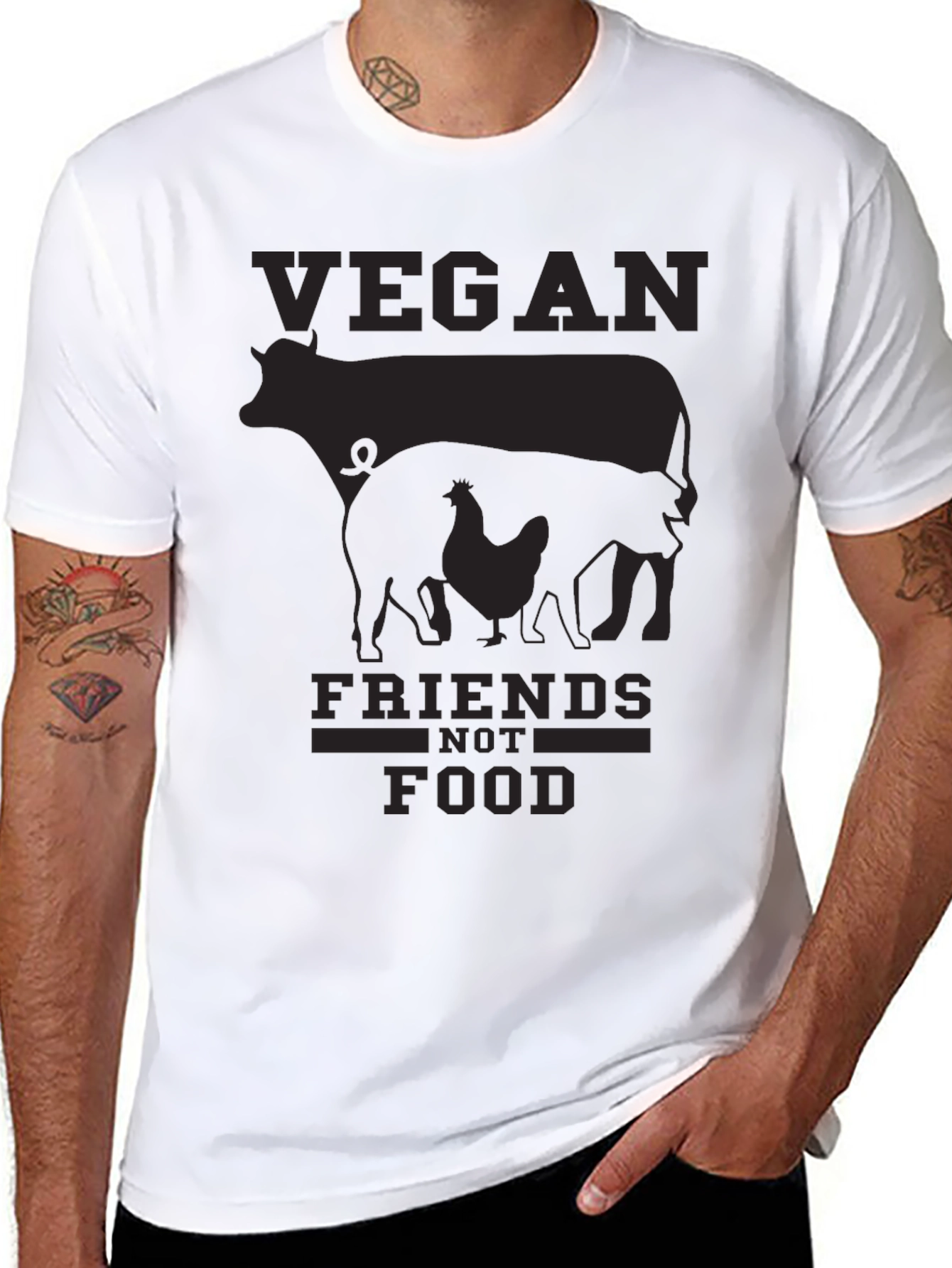 Vegan Friends Not Food T-Shirt - 8