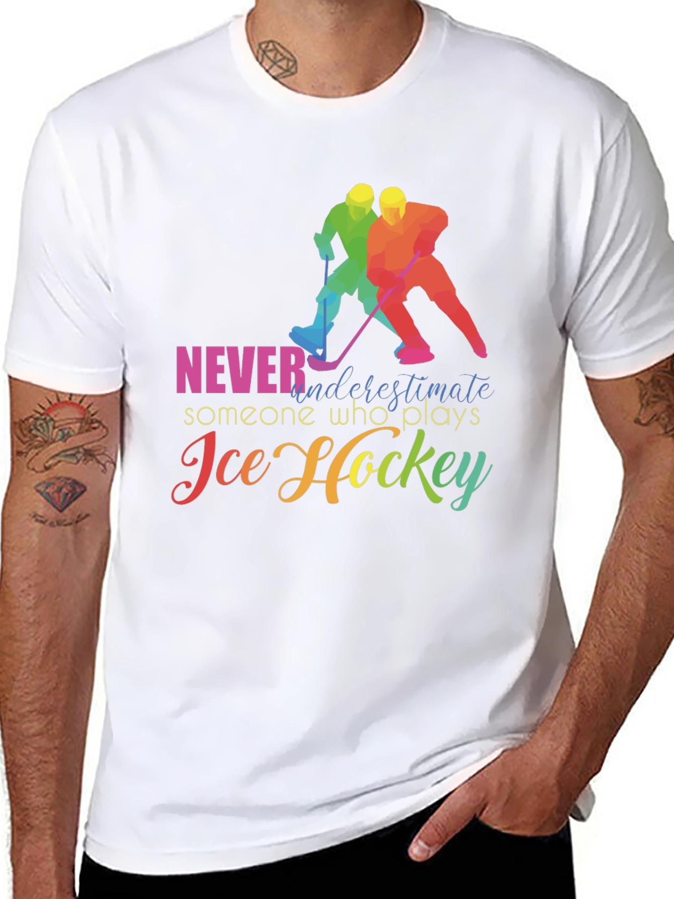 Black Ice Hockey T-Shirt: Never Underestimate view 8