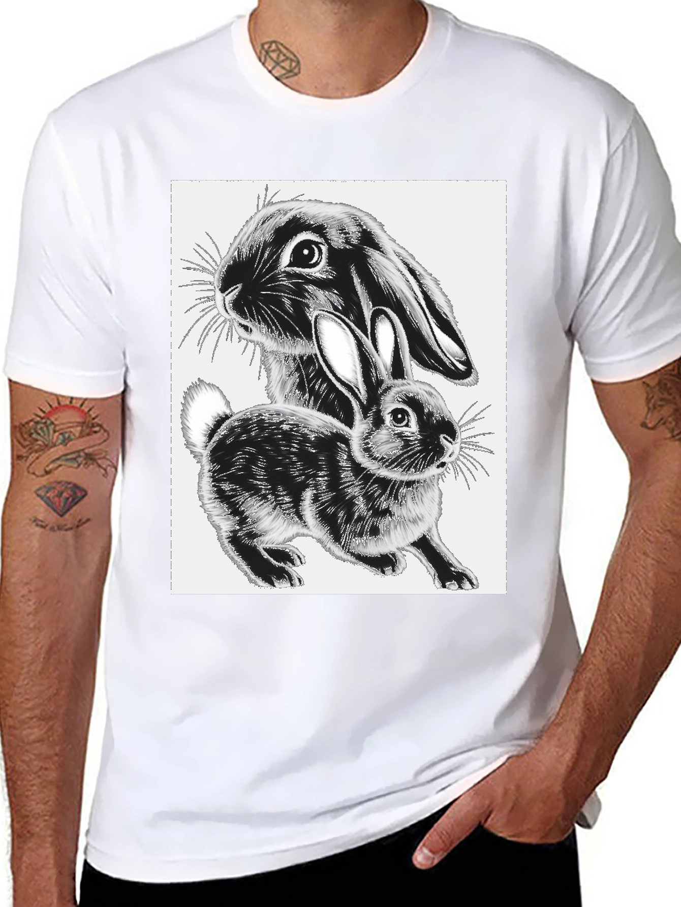 Black Black Rabbit Graphic Tee view 8