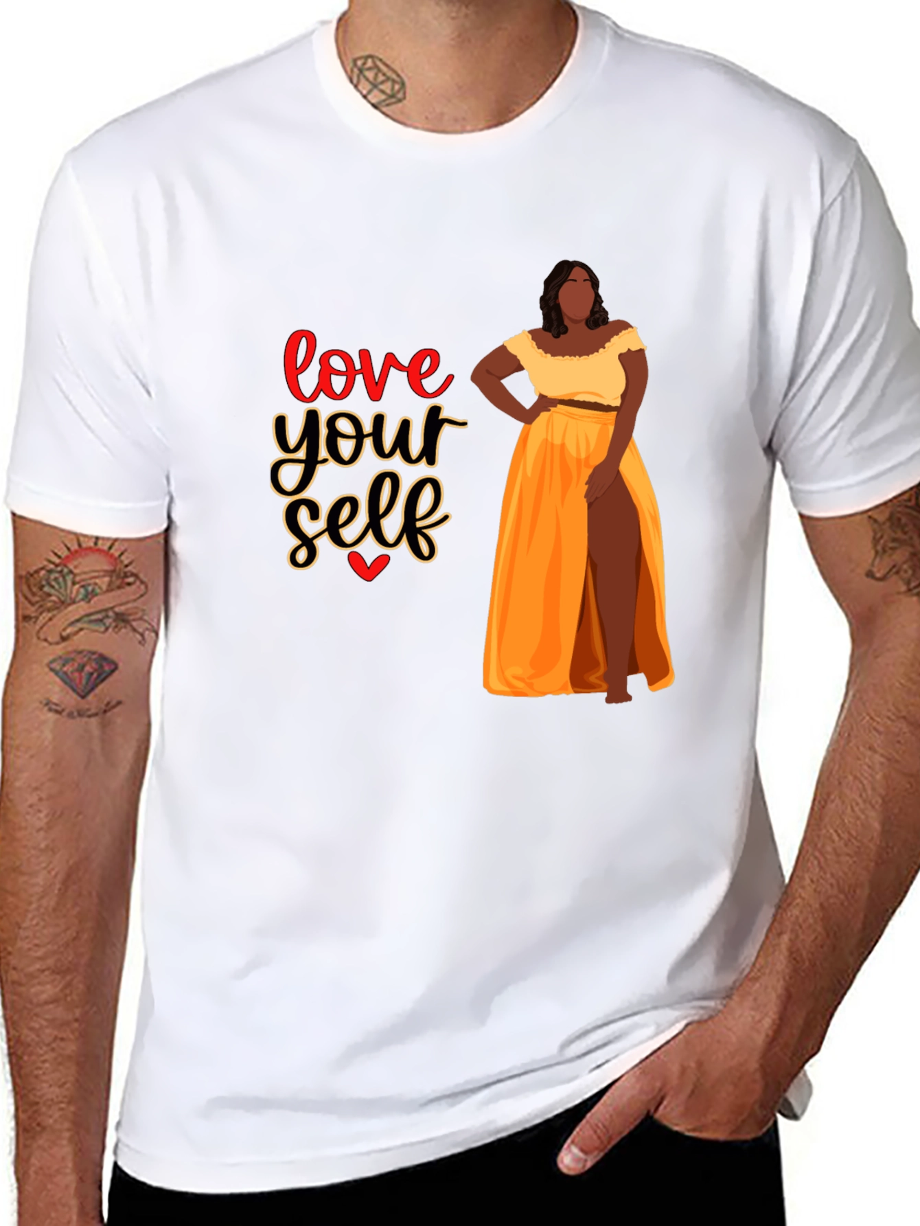Black Love Yourself Women's Graphic Tee view 8