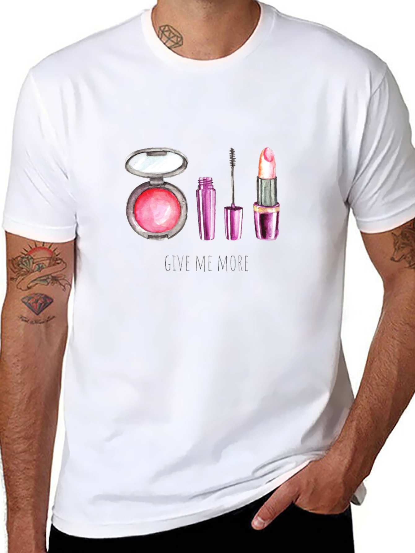 Black Makeup Lover's T-Shirt: Give Me More Glam! view 8
