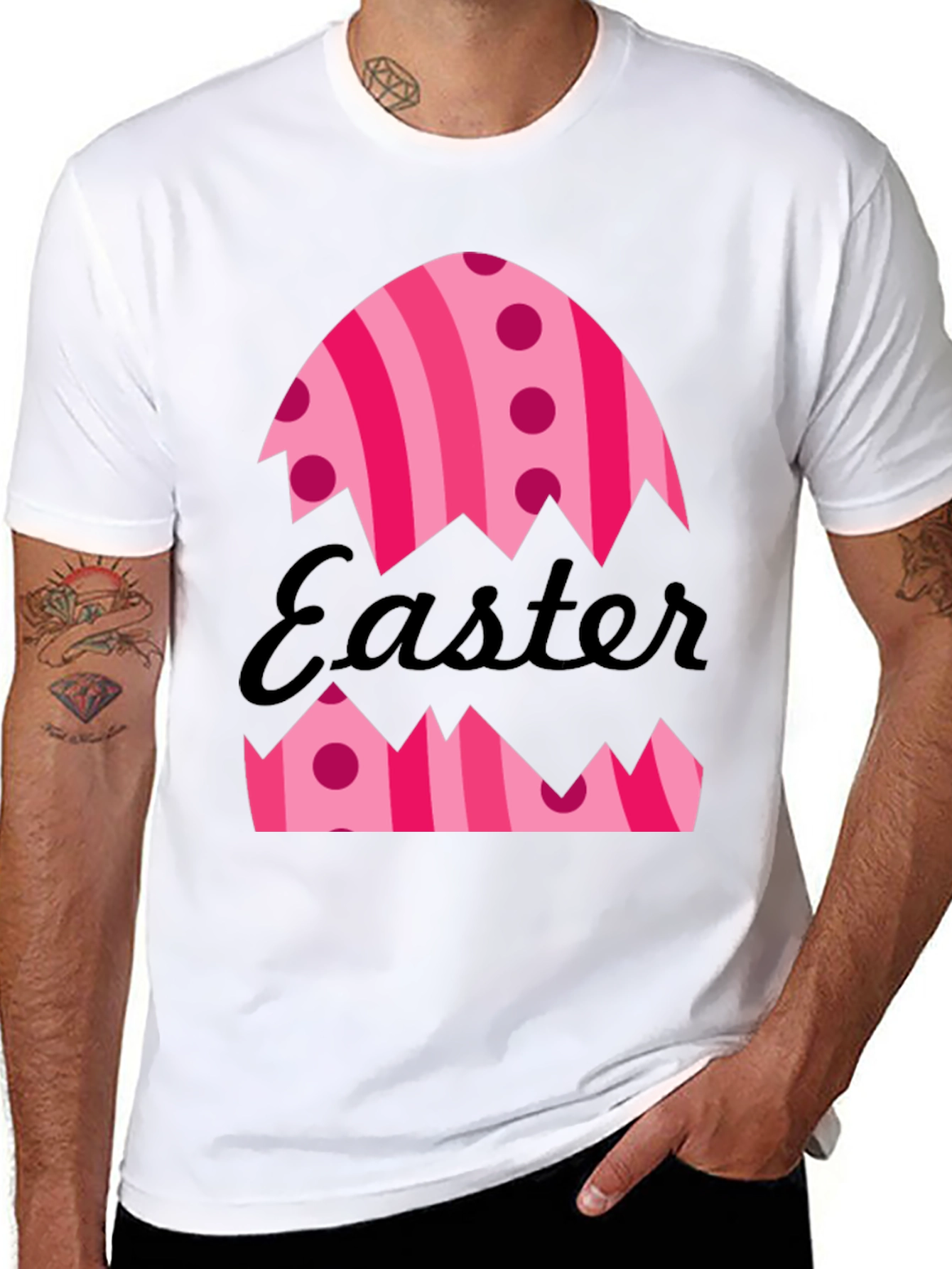 Camiseta Huevo de Pascua Rayas y Lunares