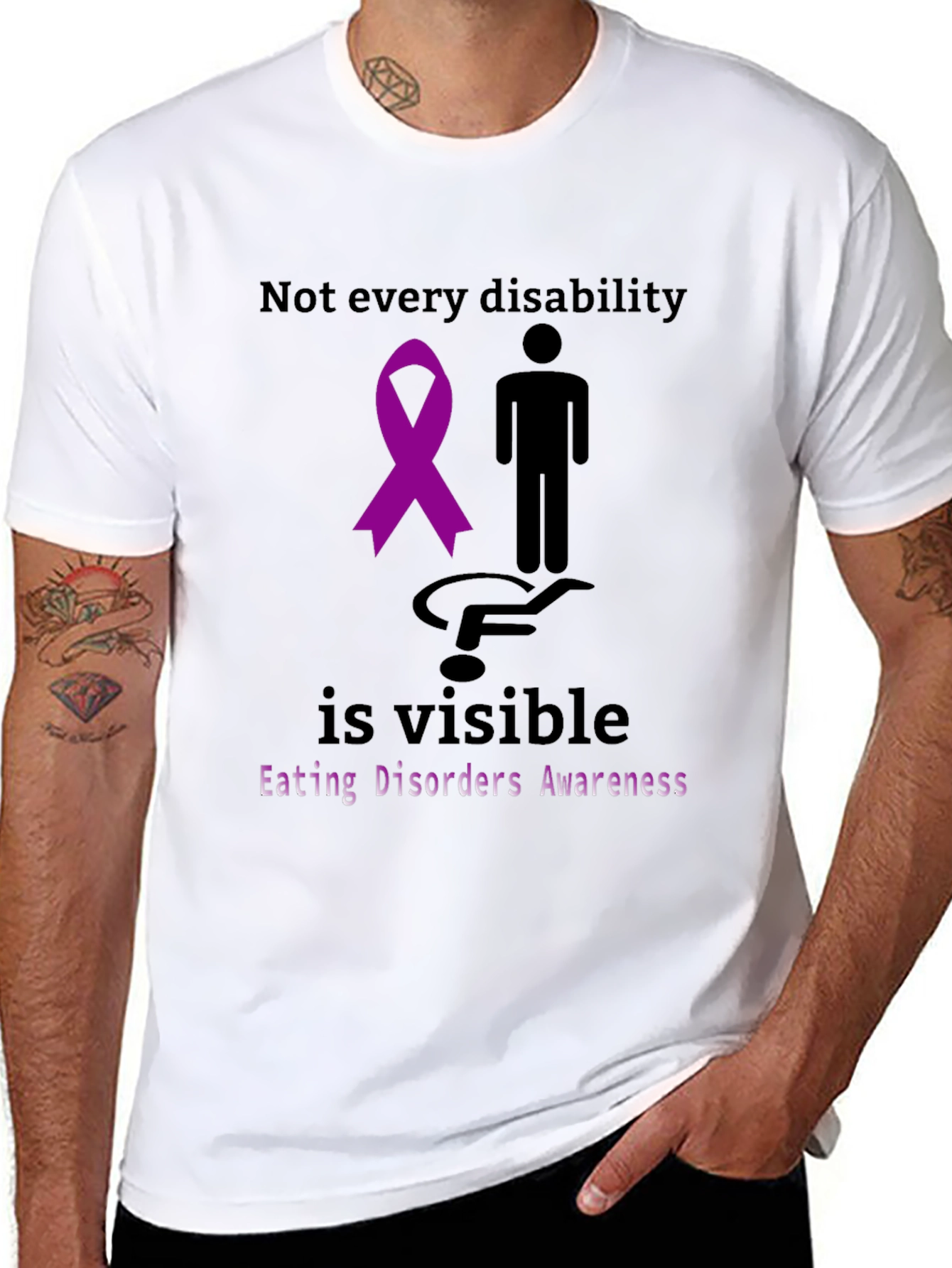 Black Eating Disorders Awareness T-Shirt view 8