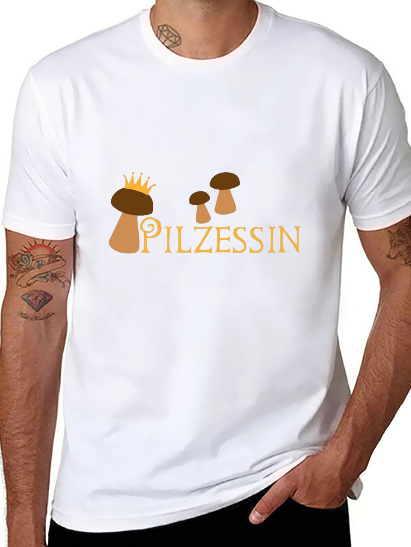 Black Pilzessin Funny Mushroom Princess Graphic T-Shirt view 8