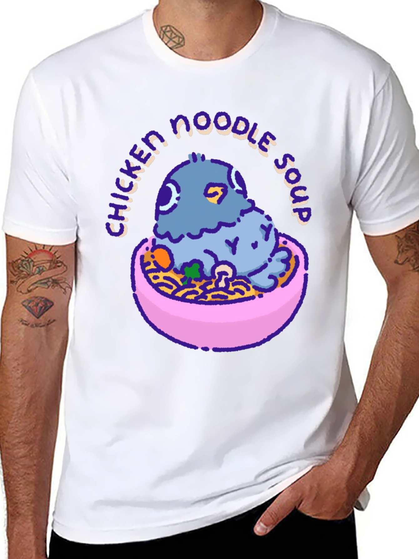 Black Chicken Noodle Soup Pigeon T-Shirt view 8