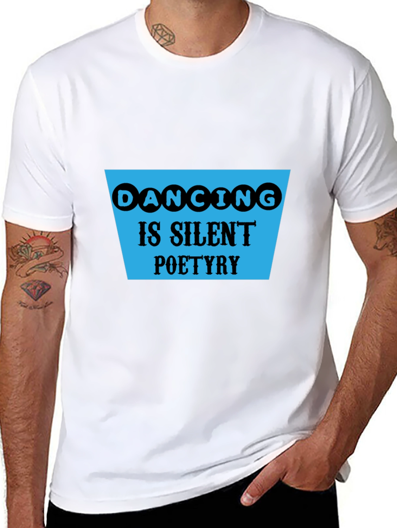 Black Dancing is Silent Poetry Graphic Tee view 8