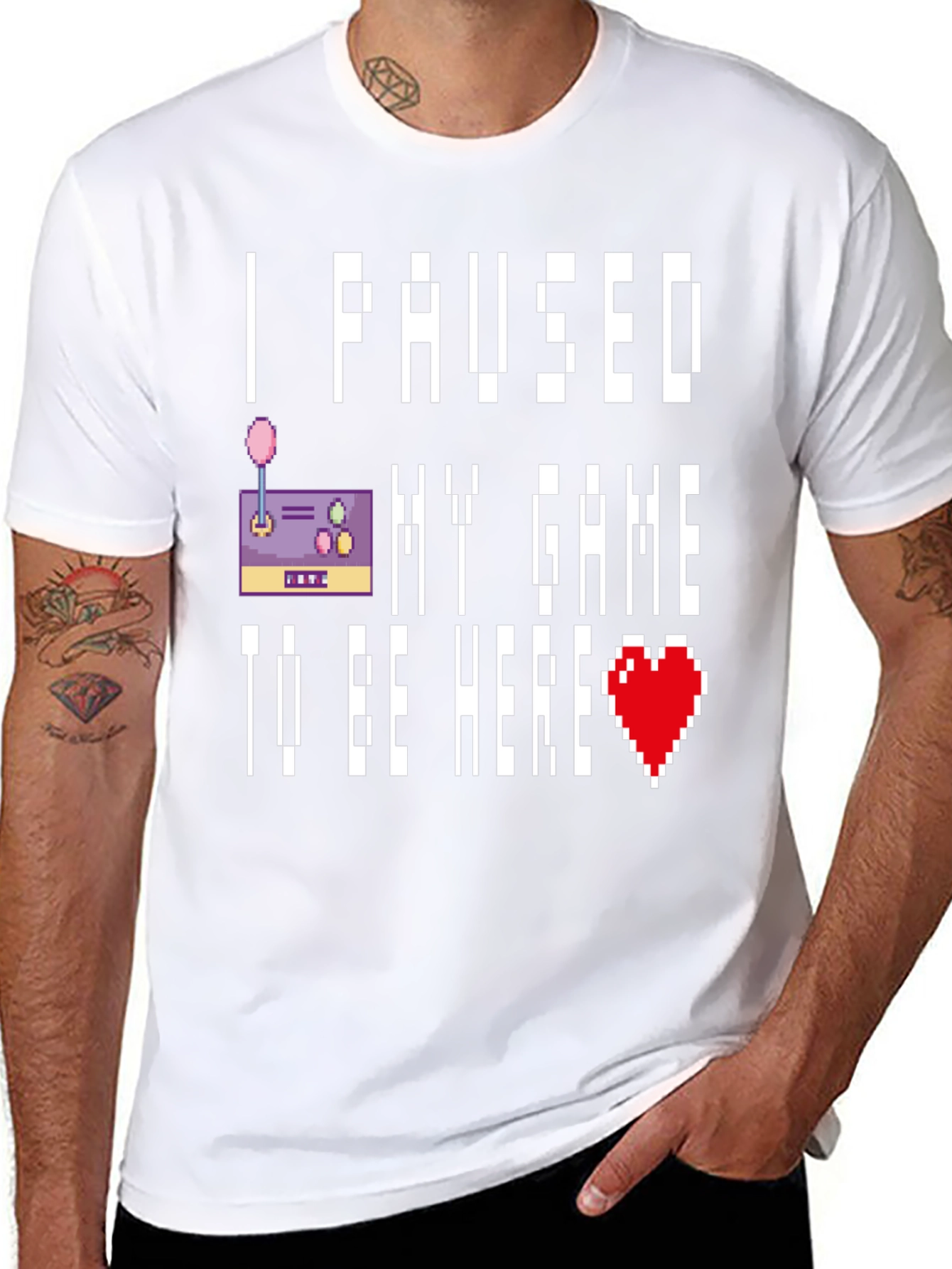 Black I Paused My Game T-Shirt view 8