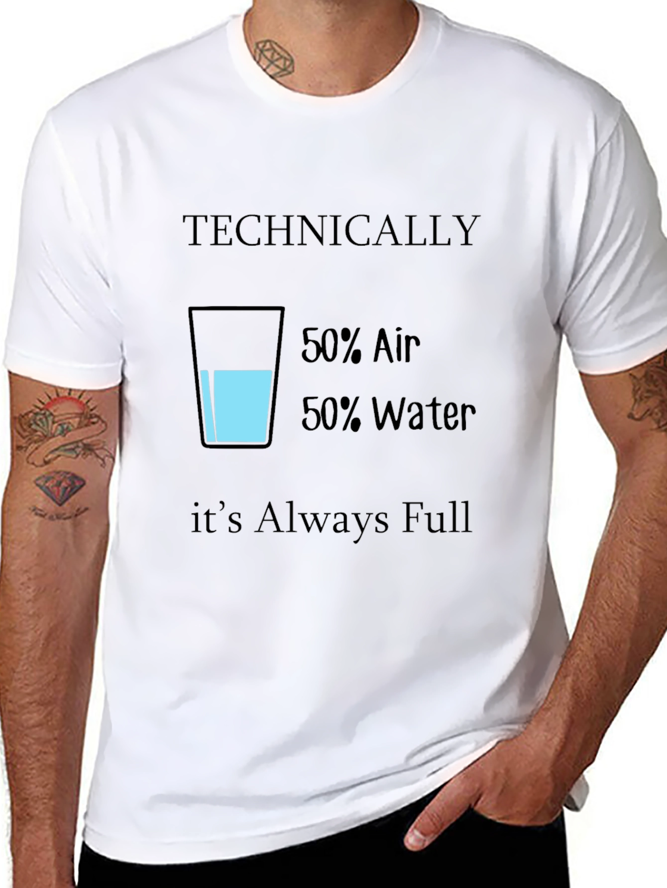 Black Funny Technically Always Full T-Shirt view 8
