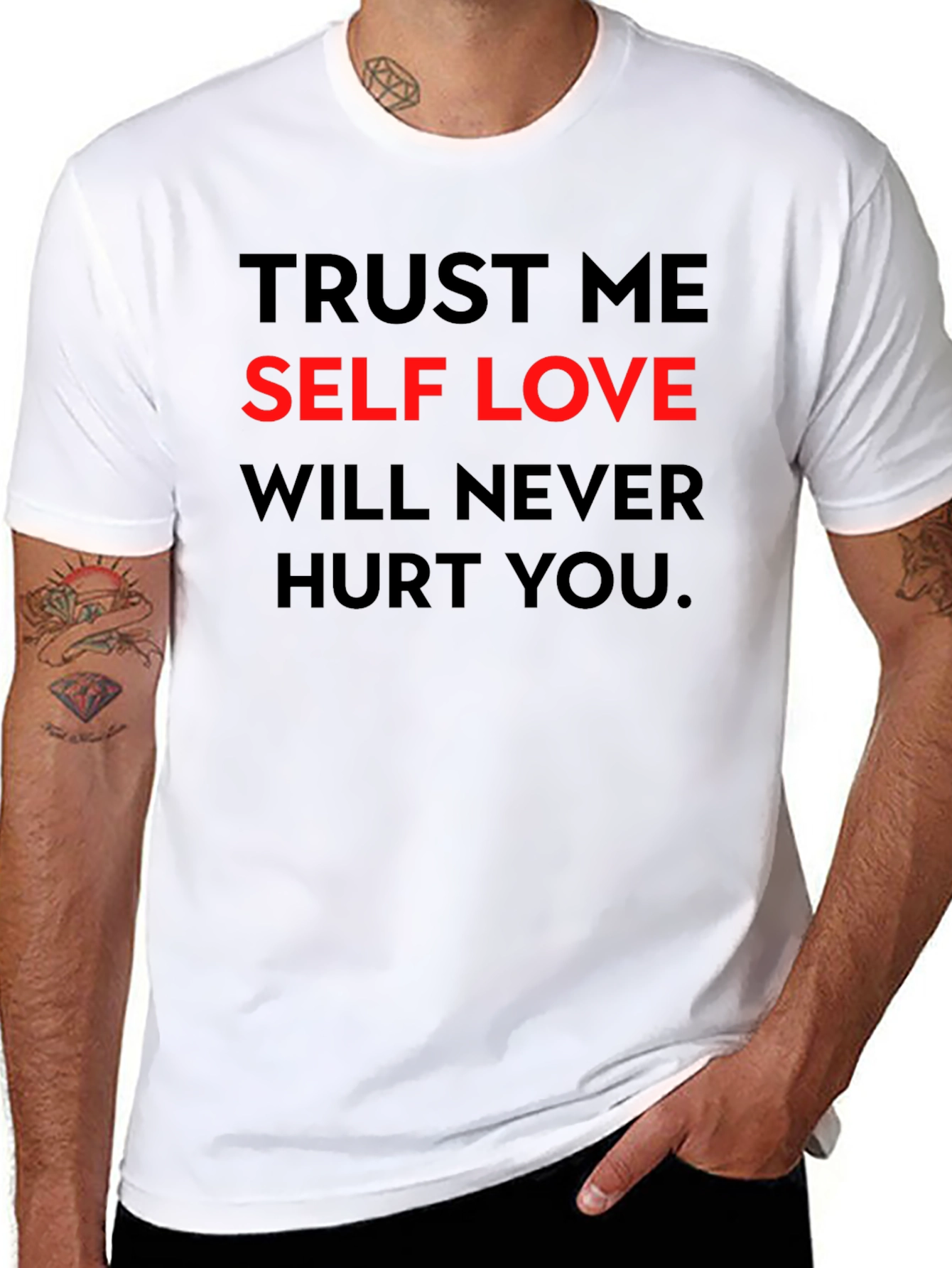 Black Trust Me Self Love T-Shirt view 8