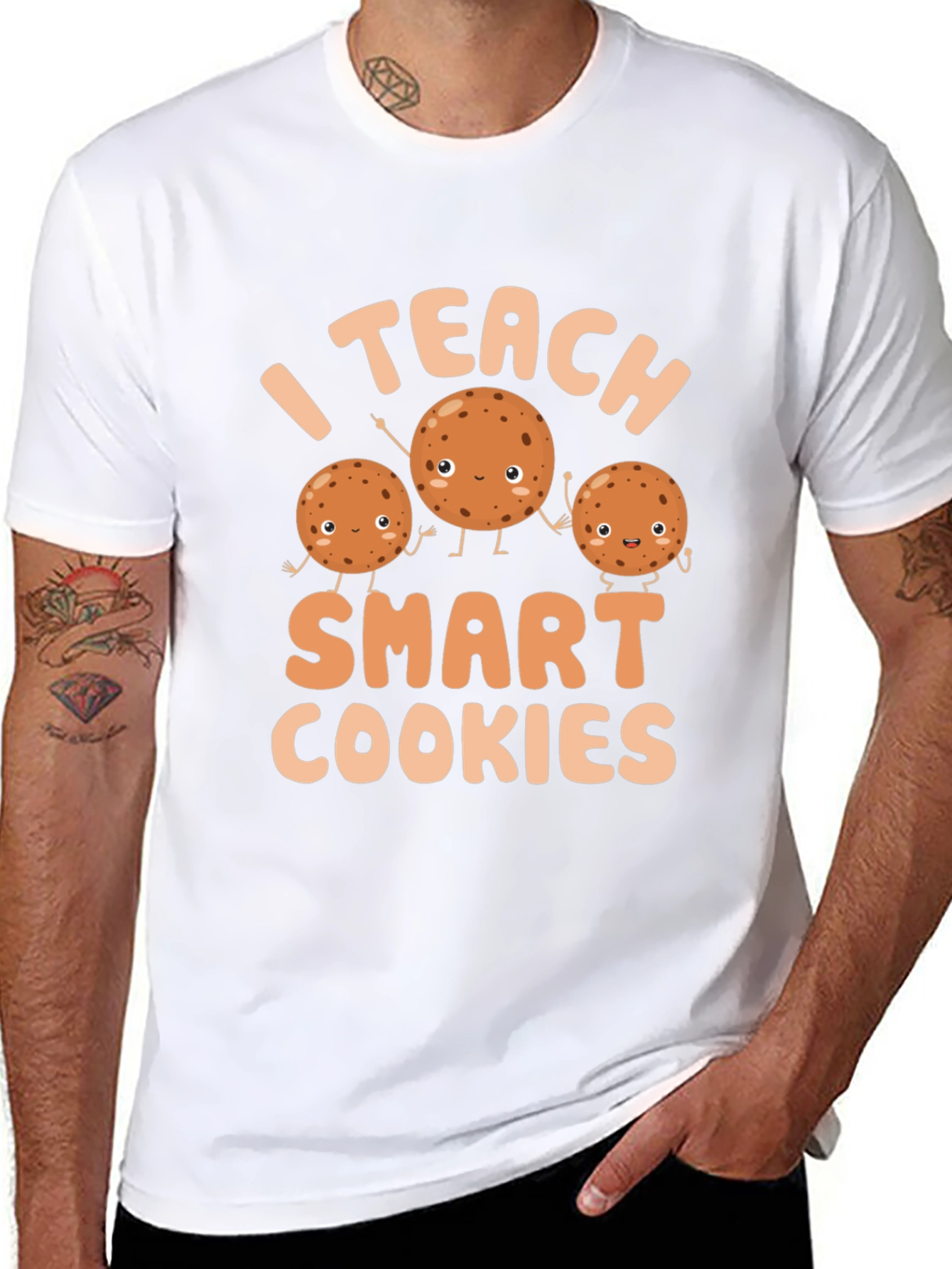 Black I Teach Smart Cookies T-Shirt view 8