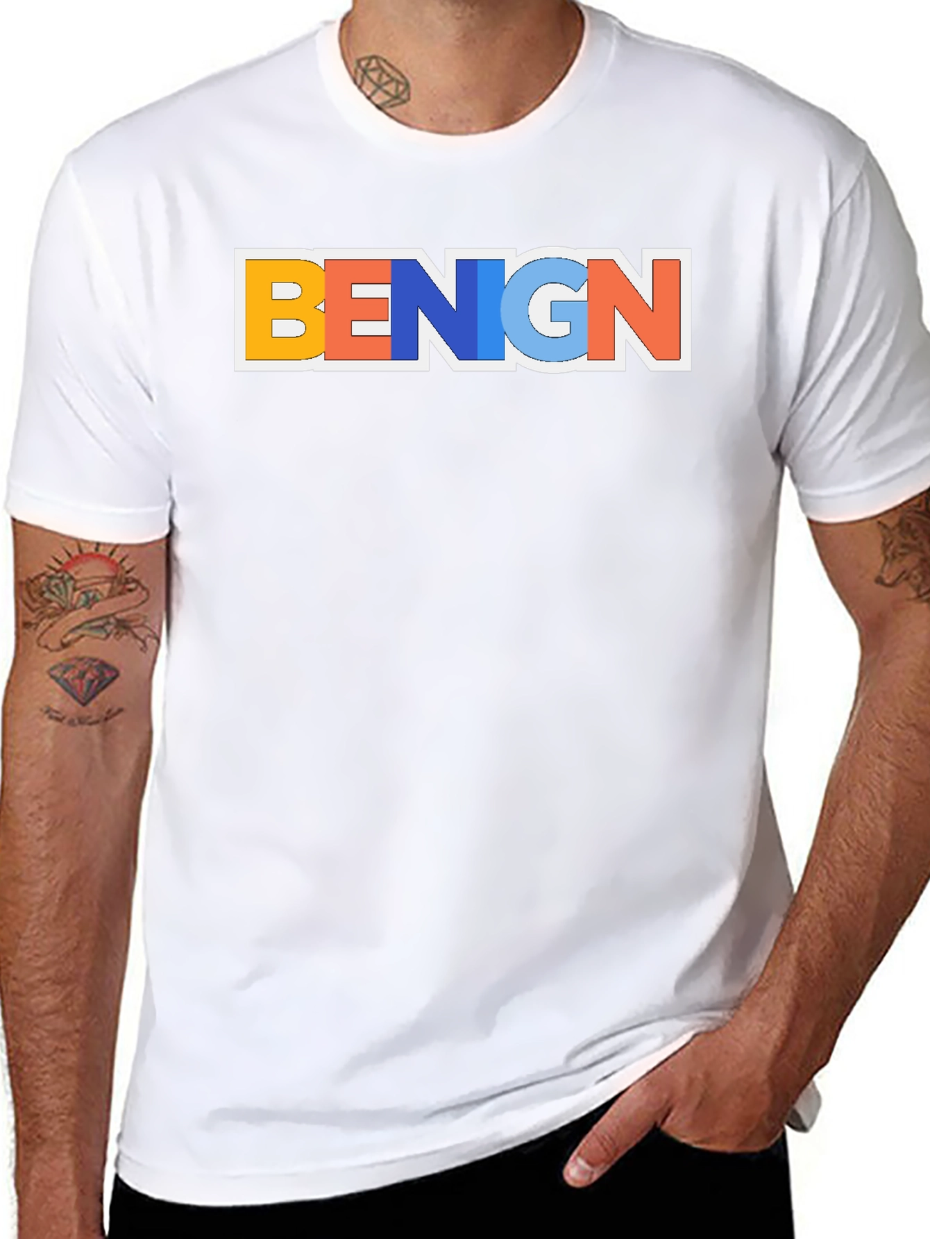 Black Benign Graphic T-Shirt - Trendy Casual Tee view 8
