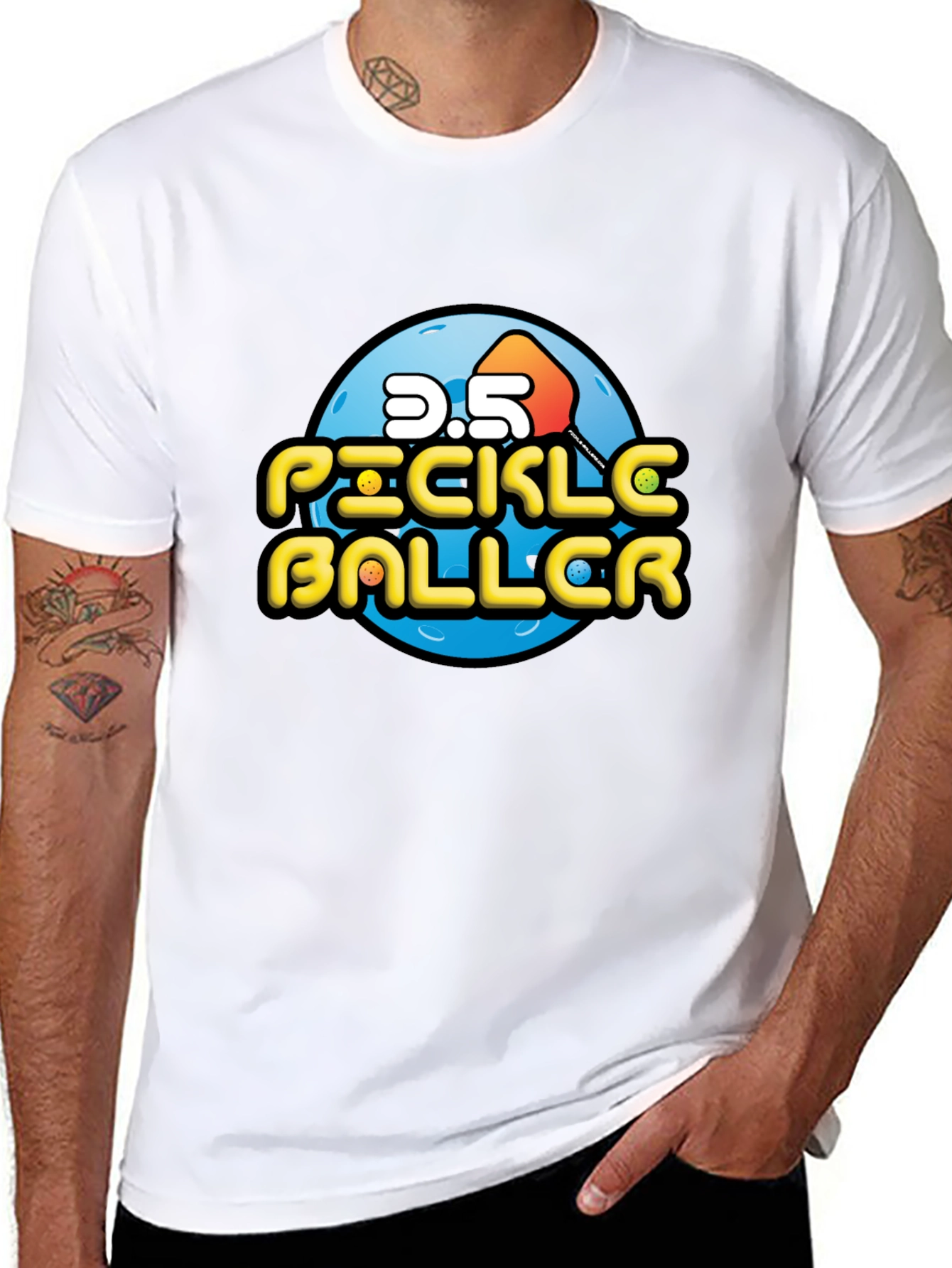 Black Pickleball 3.5 Black T-Shirt view 8