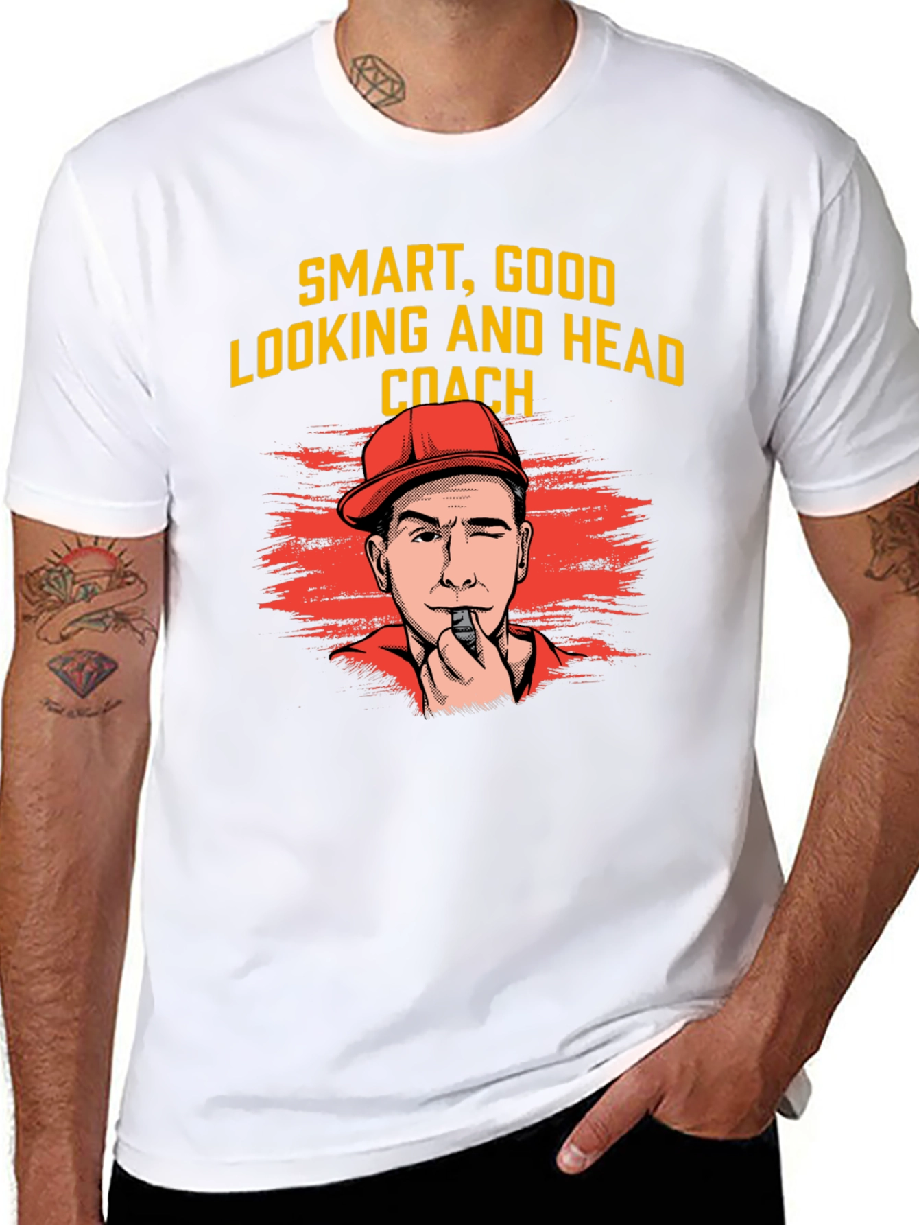 Black Smart Good Looking Head Coach Graphic T-Shirt view 8