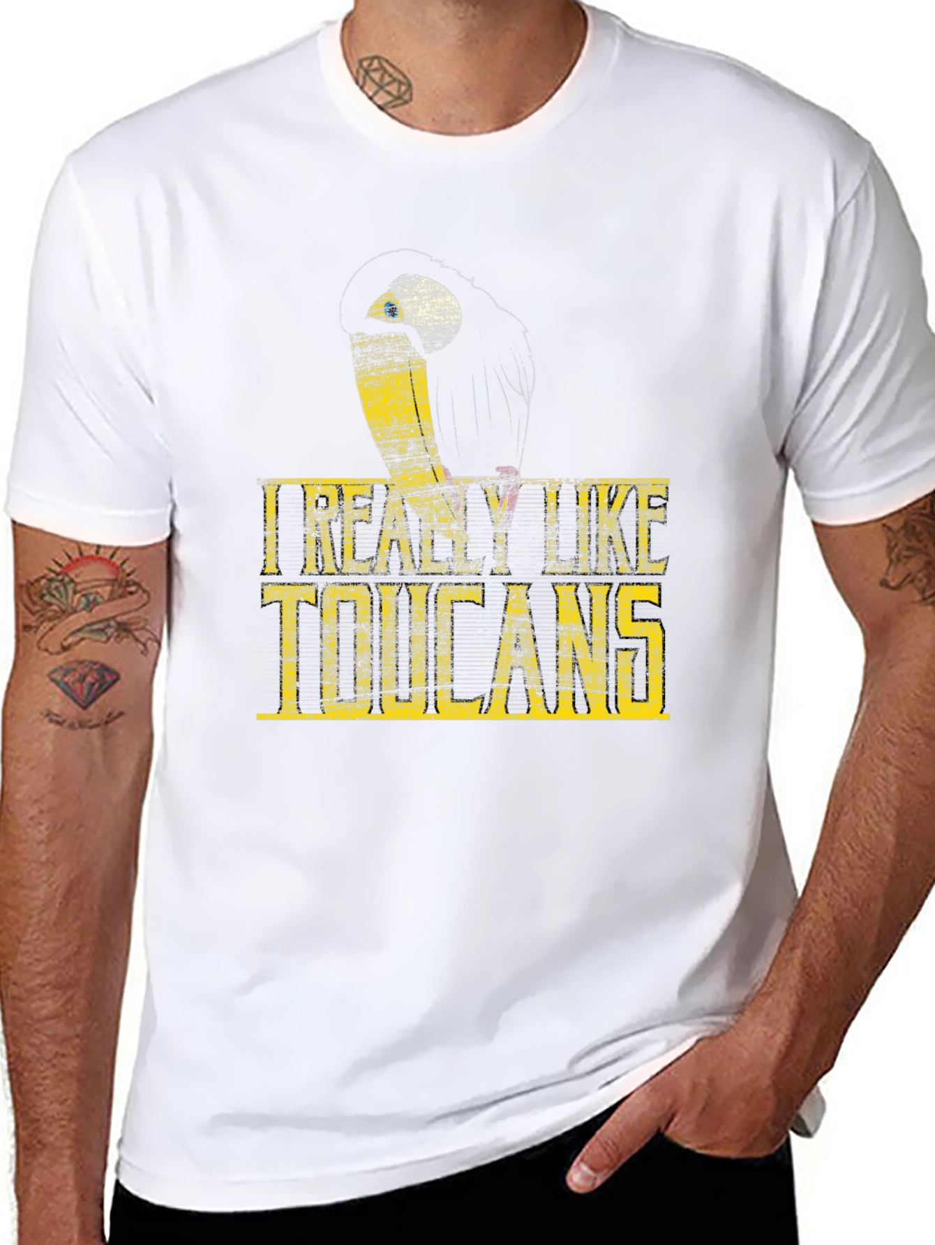 Black I Really Like Toucans Graphic T-Shirt view 8