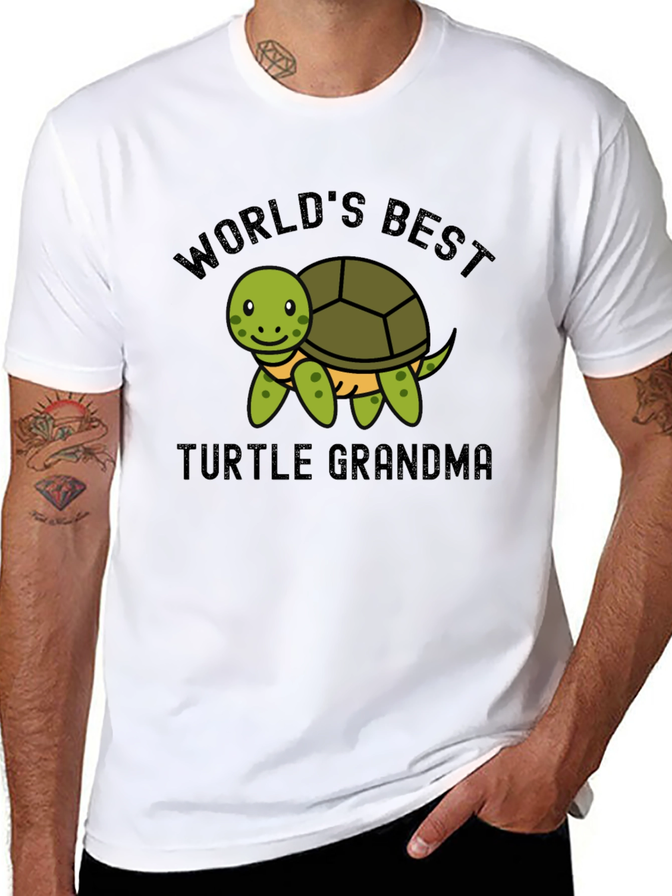 Black World's Best Turtle Grandma T-Shirt view 8