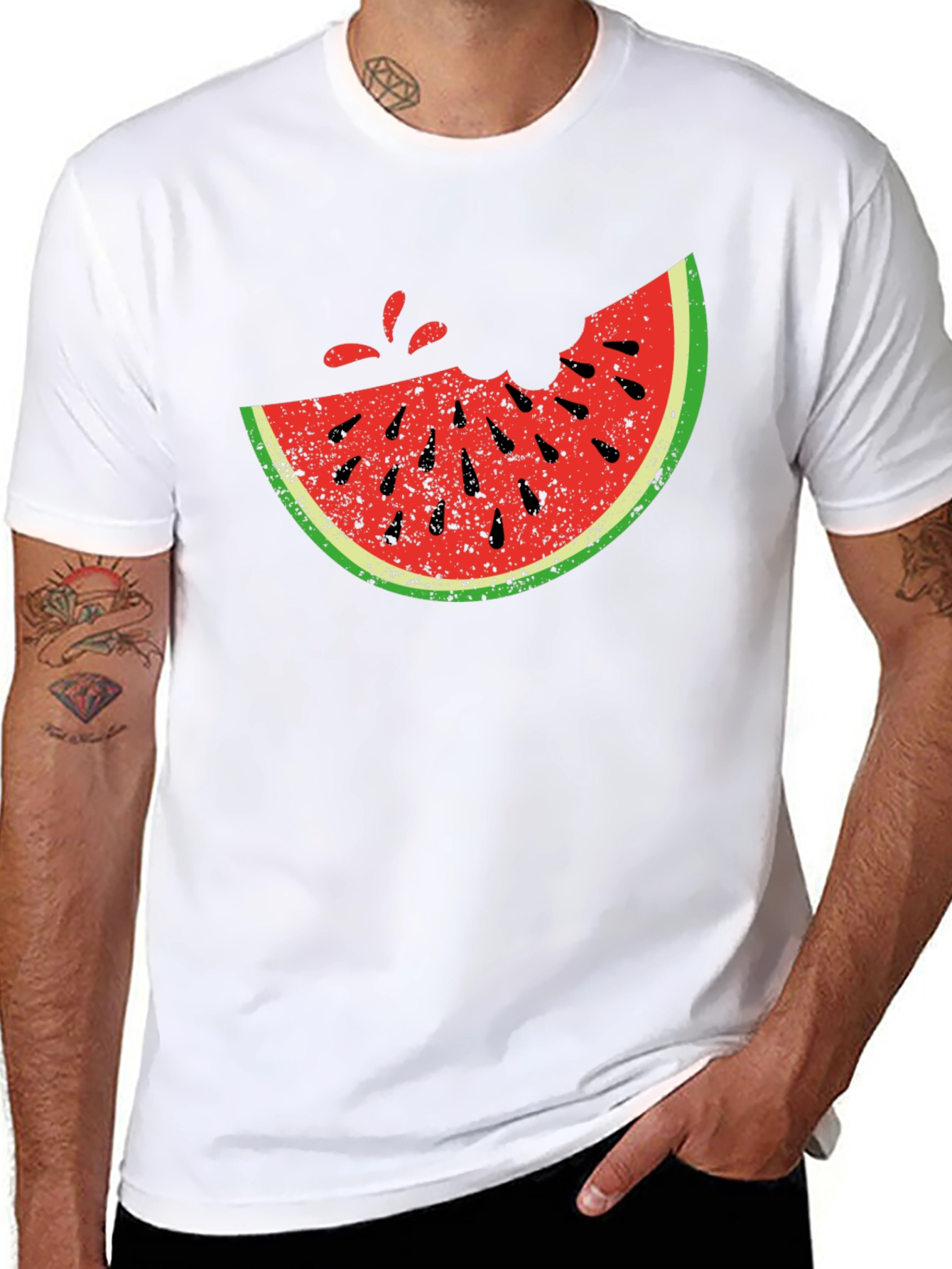 Black Watermelon Bite T-Shirt - Fresh Summer Style view 8