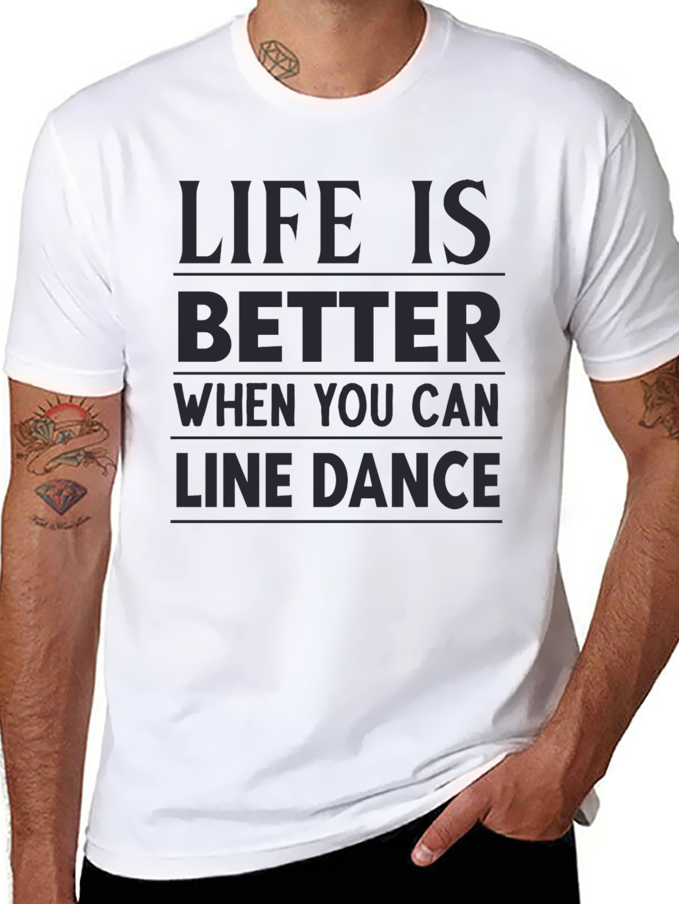 Black Line Dance Graphic Tee - "Life is Better When..." view 8