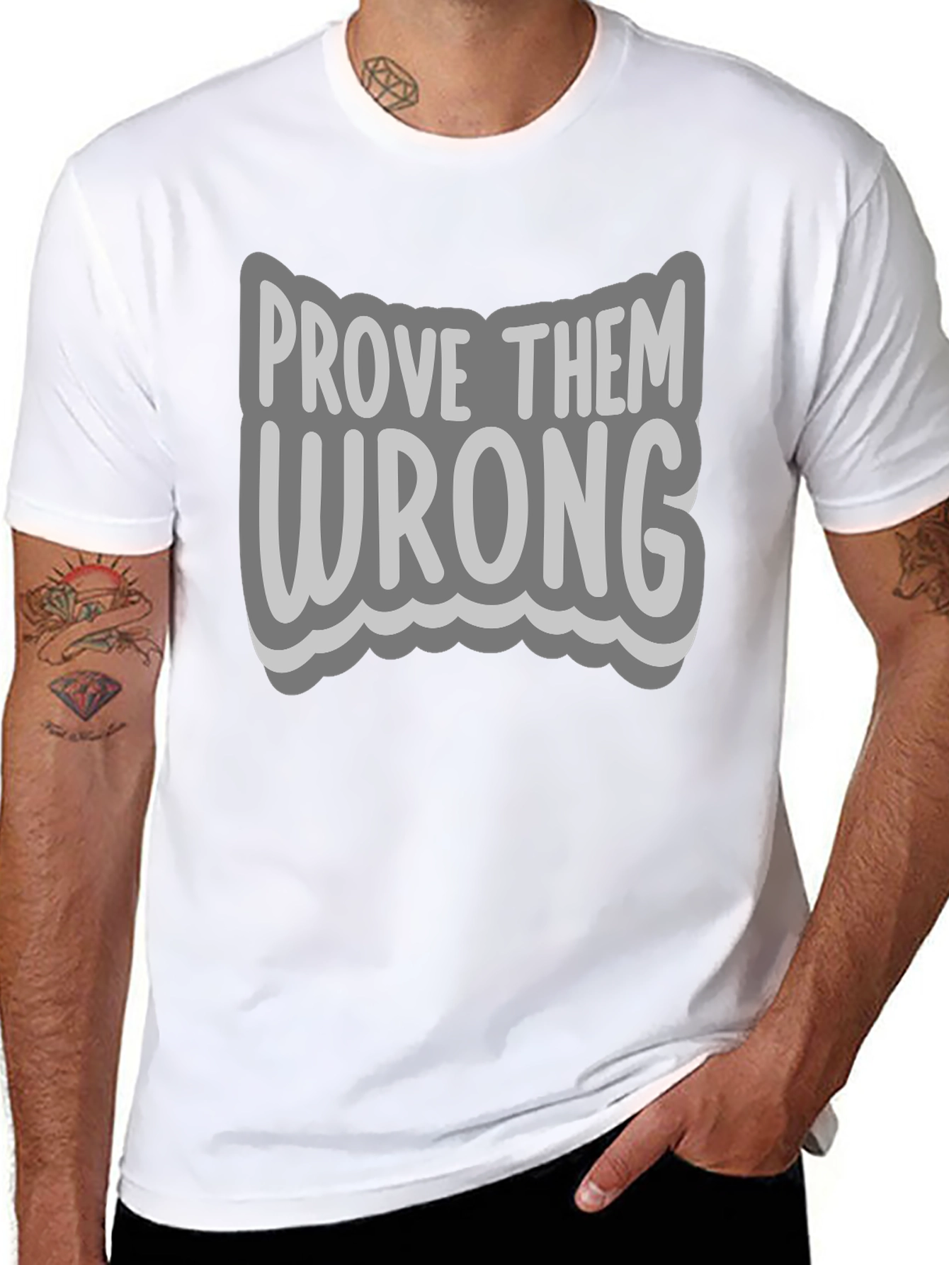 Black Prove Them Wrong Graphic Tee - Motivational T-Shirt view 8