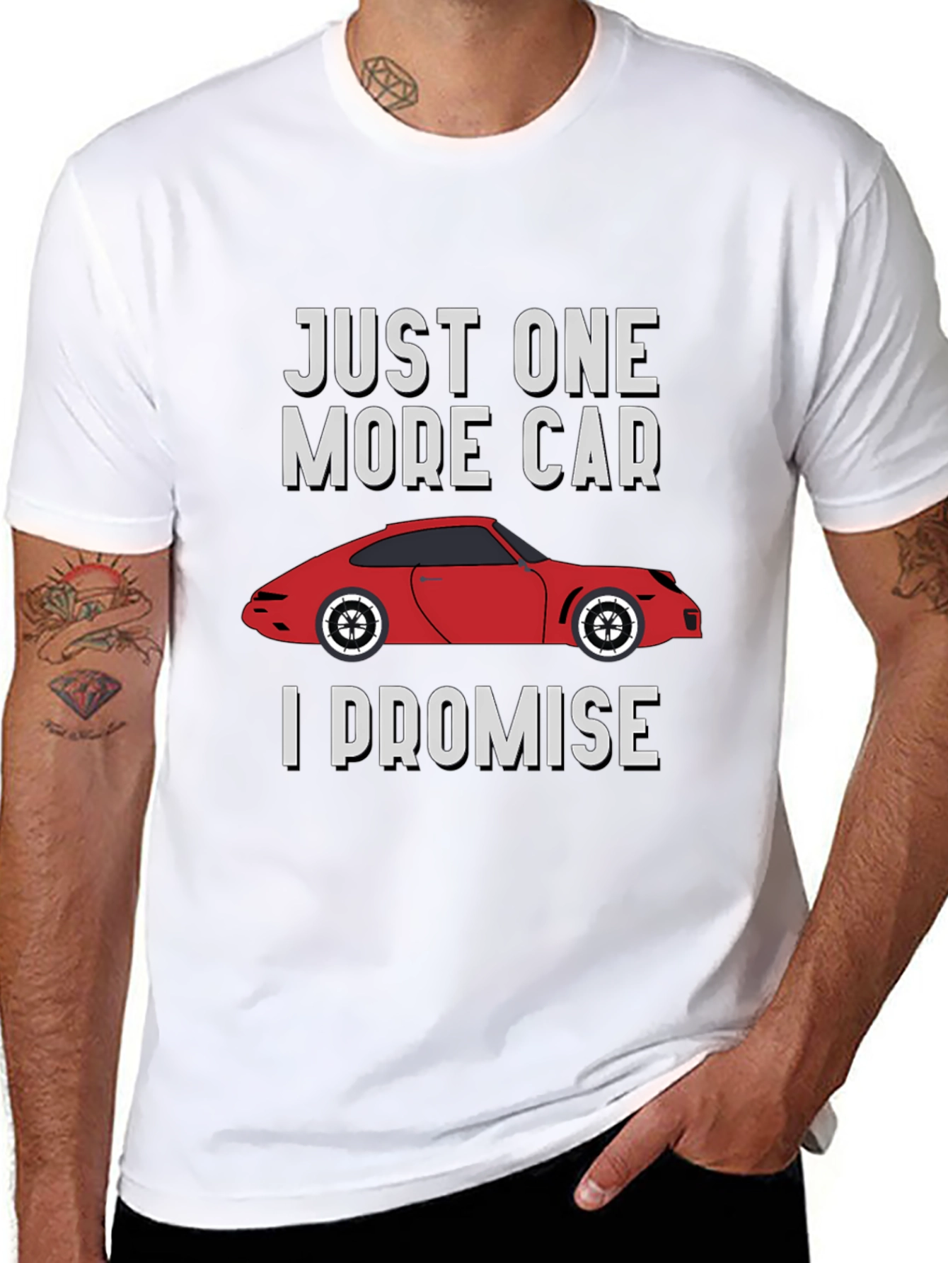 Black Just One More Car I Promise T-Shirt view 8