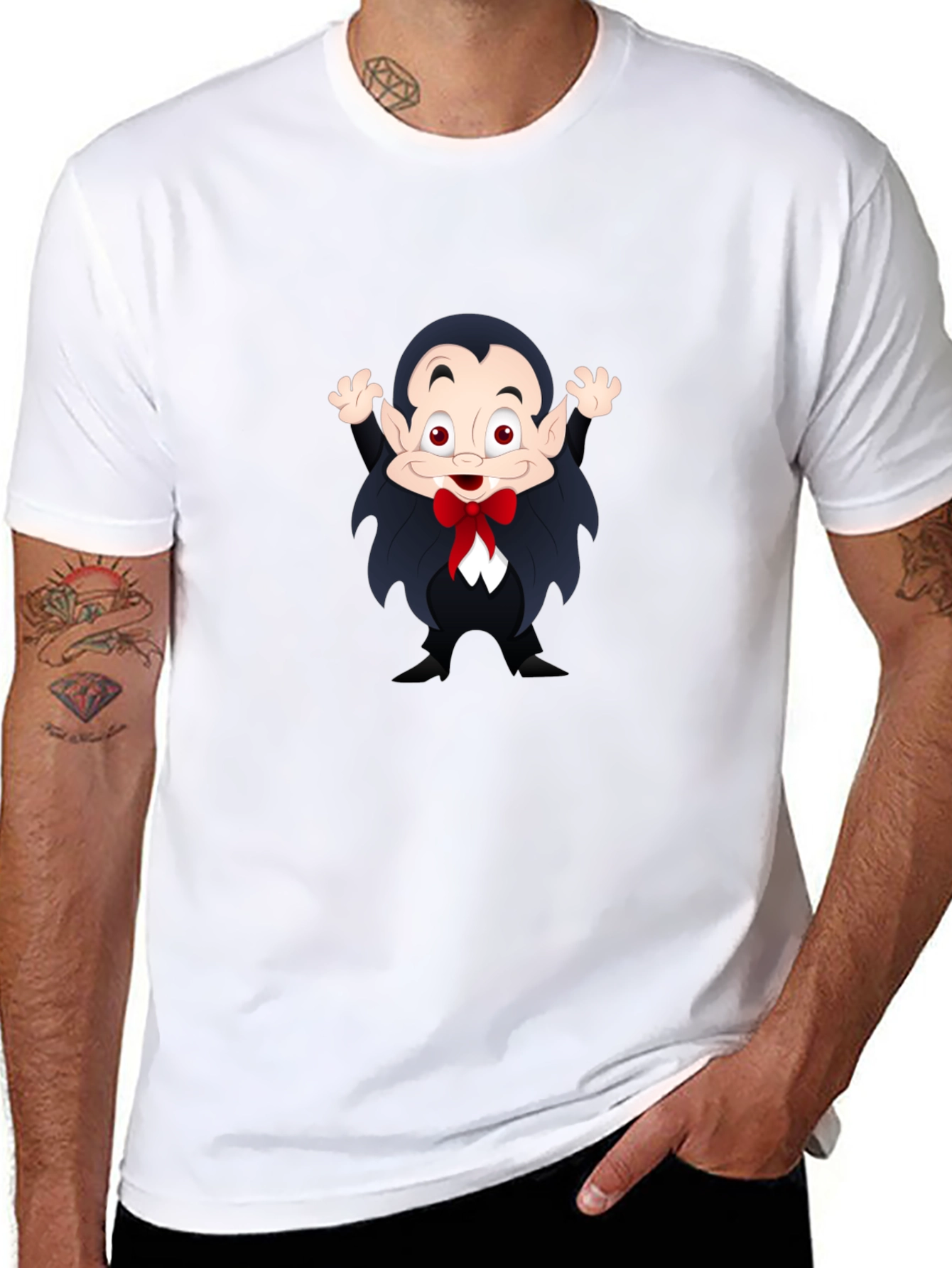 Black Cartoon Vampire T-Shirt view 8
