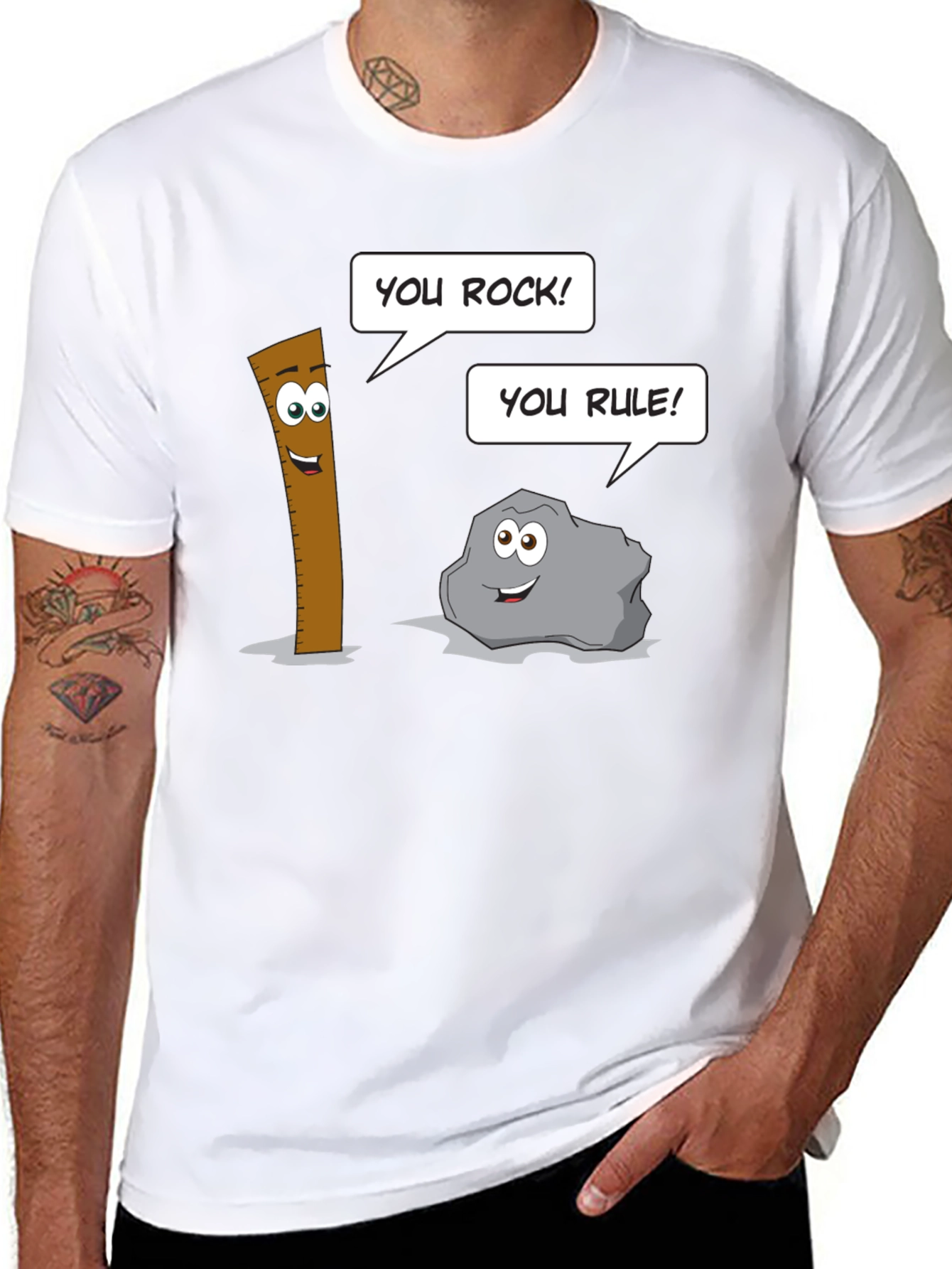 Black You Rock You Rule T-Shirt view 8