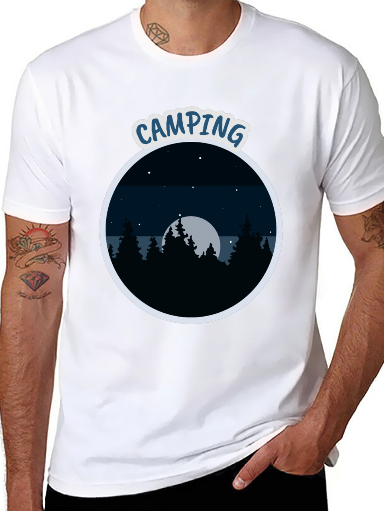 Black Camping Adventure T-Shirt - Outdoor Lover Tee view 8