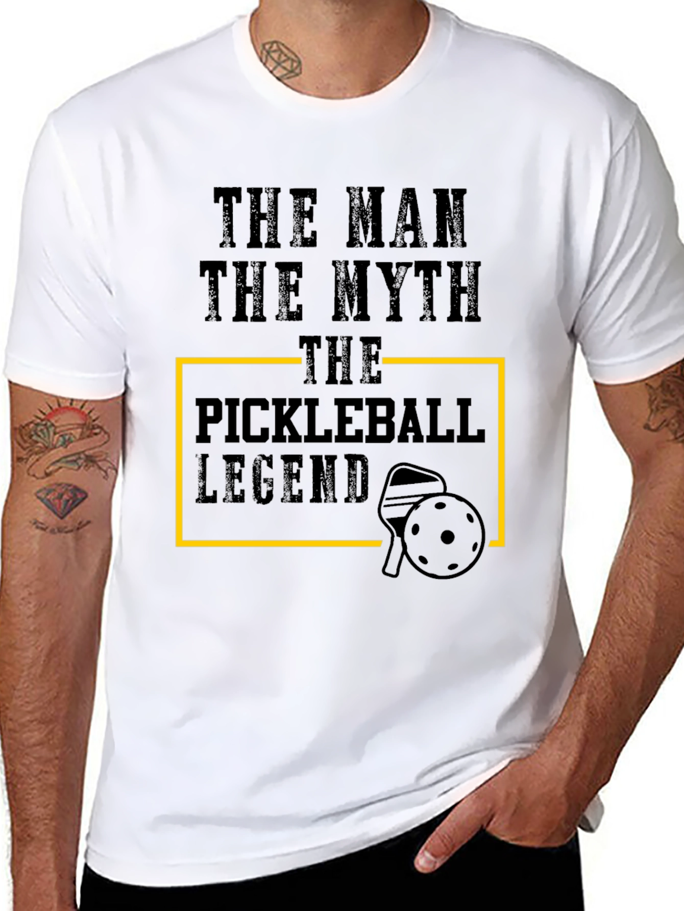 Black The Pickleball Legend Tee - Man, Myth, Legend! view 8