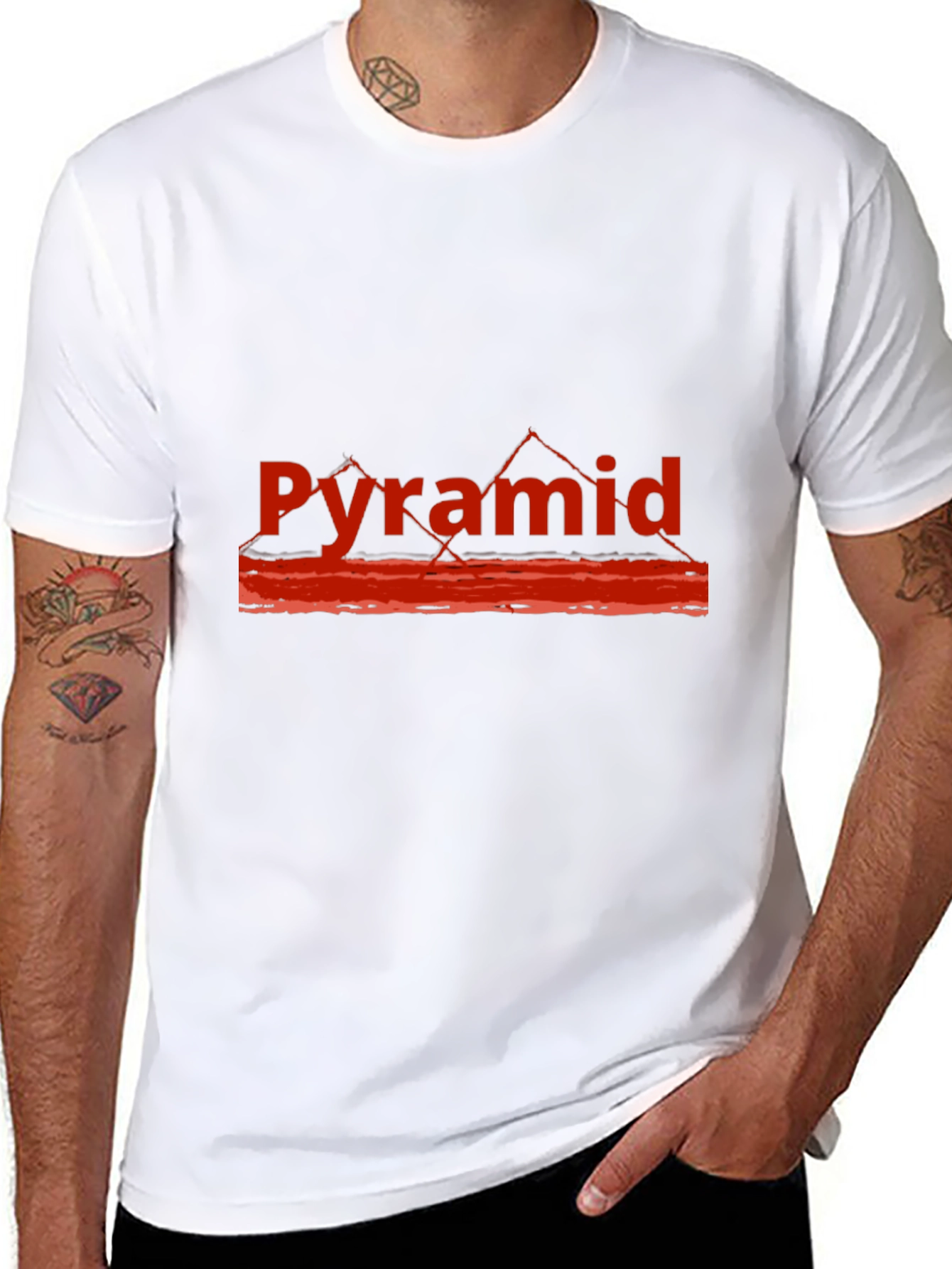Black Pyramid Graphic Tee - Men's Black T-Shirt view 8