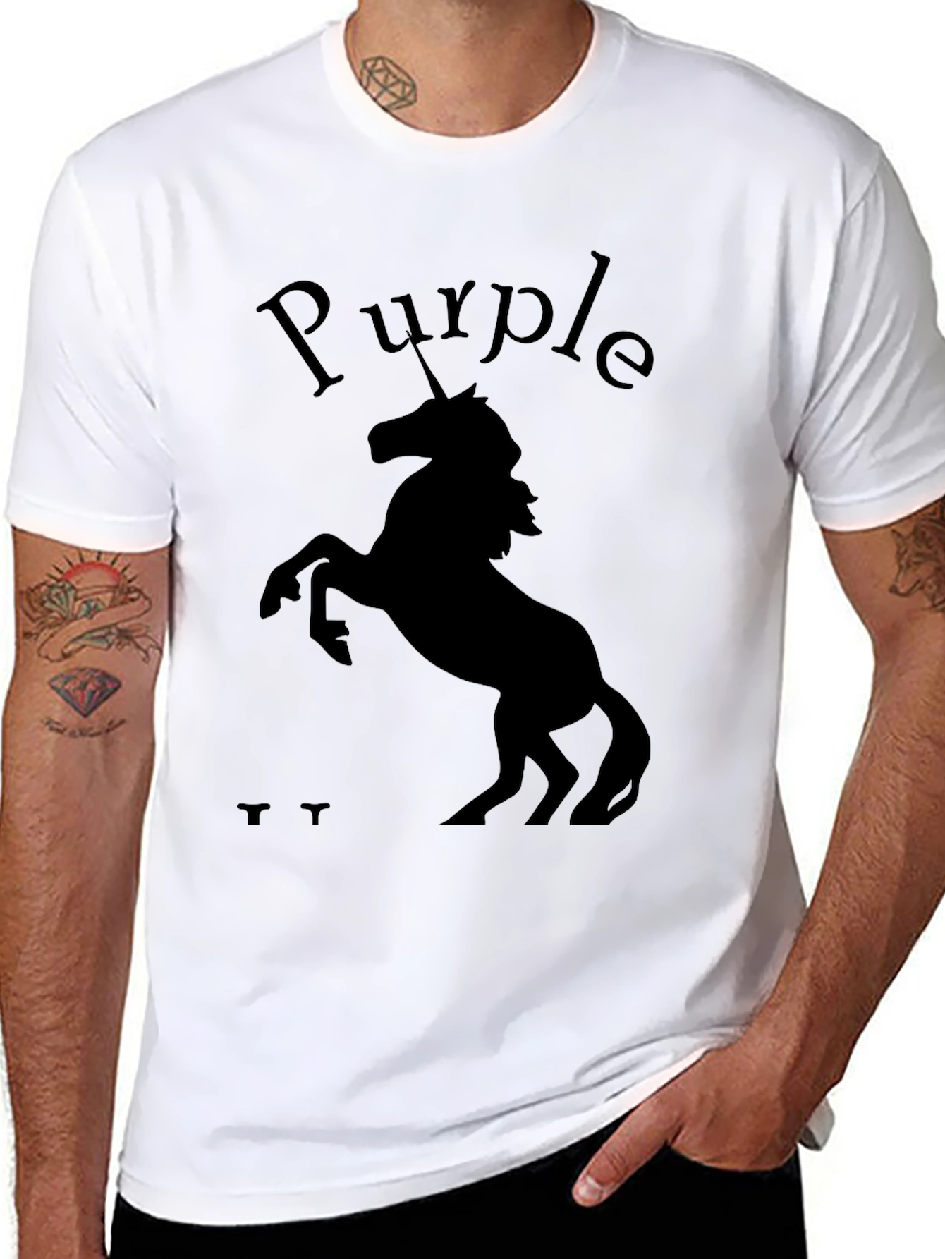 Black Black Unicorn Graphic Tee view 8