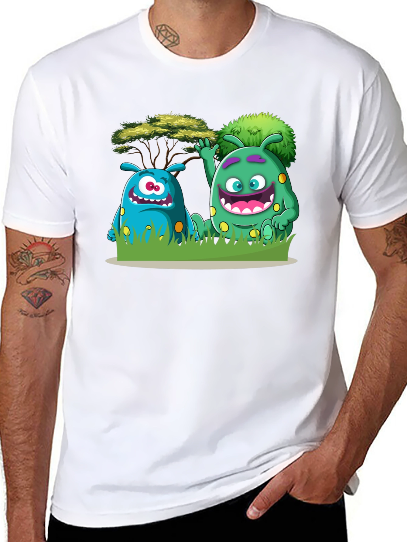 Black Monster Pals Graphic Tee - Fun & Unique Design view 8