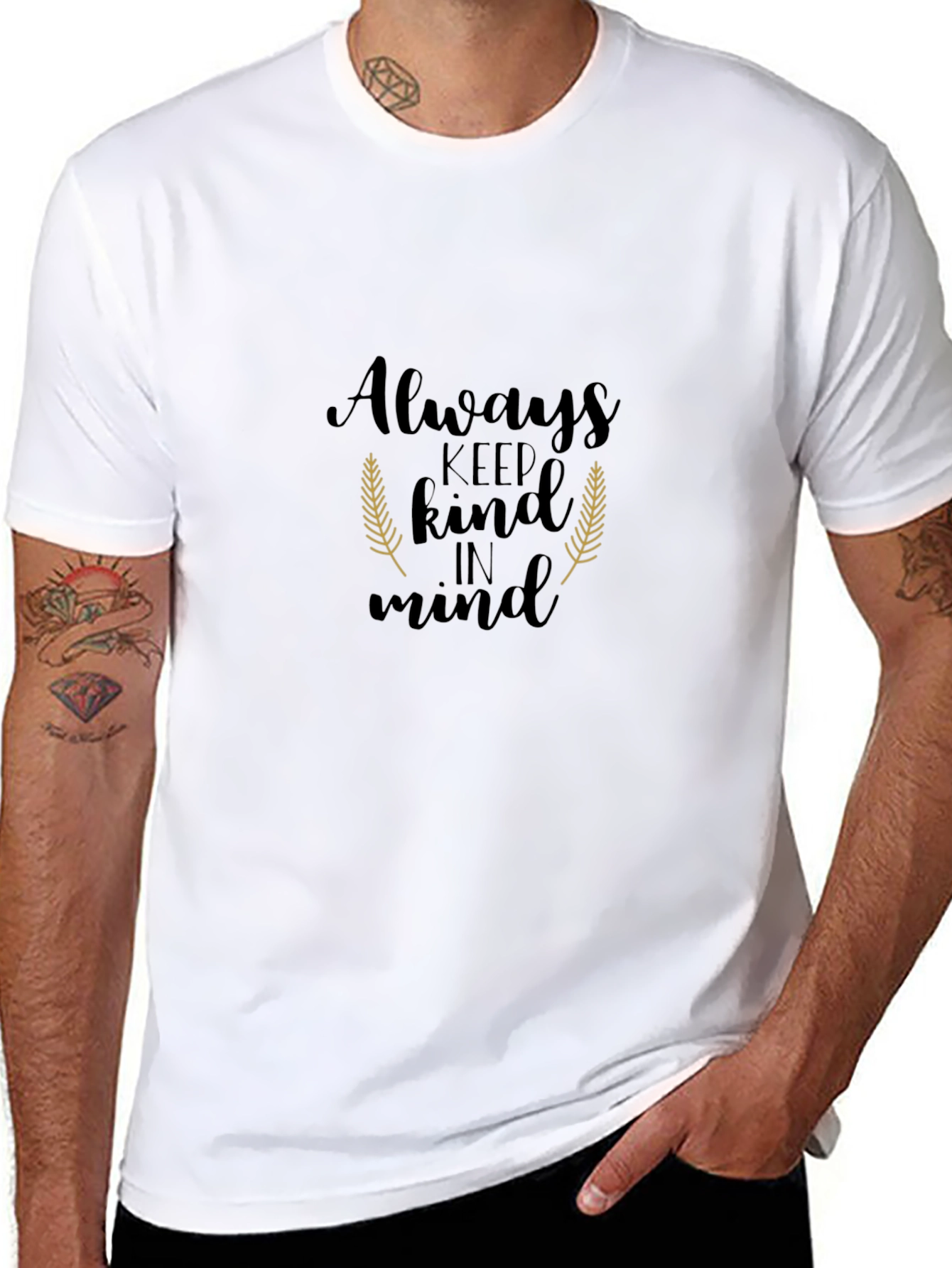 Black Always Keep Kind In Mind Black T-Shirt view 8