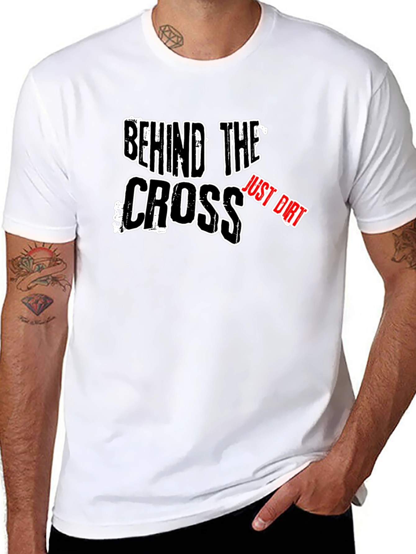 Black Behind The Cross - Just Dirt T-Shirt view 8