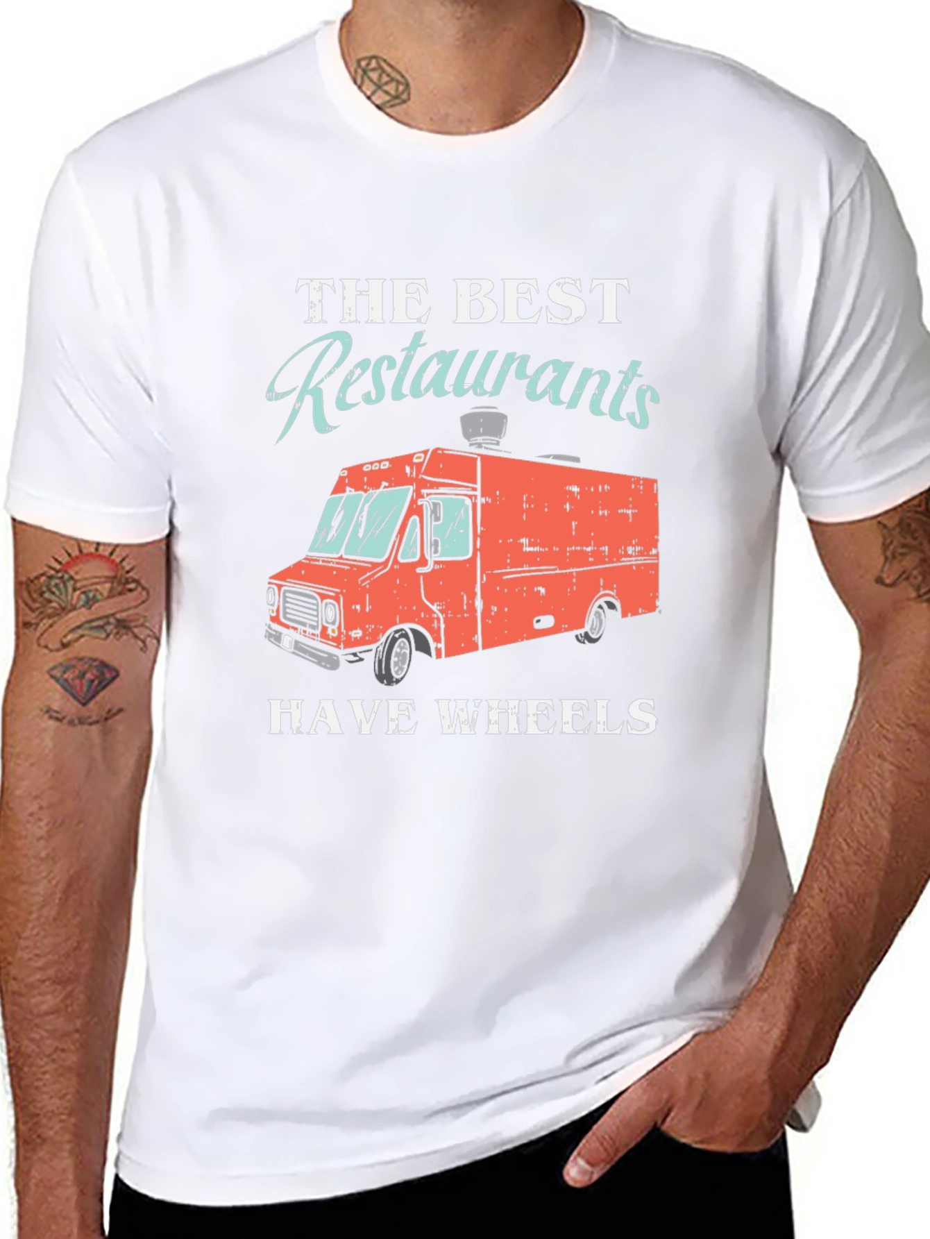 Black The Best Restaurants Have Wheels T-Shirt view 8