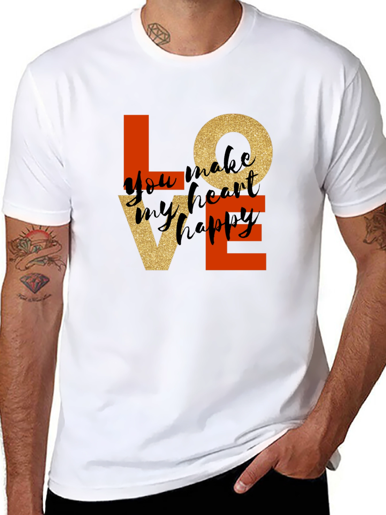 Black Love T-Shirt: You Make My Heart Happy view 8