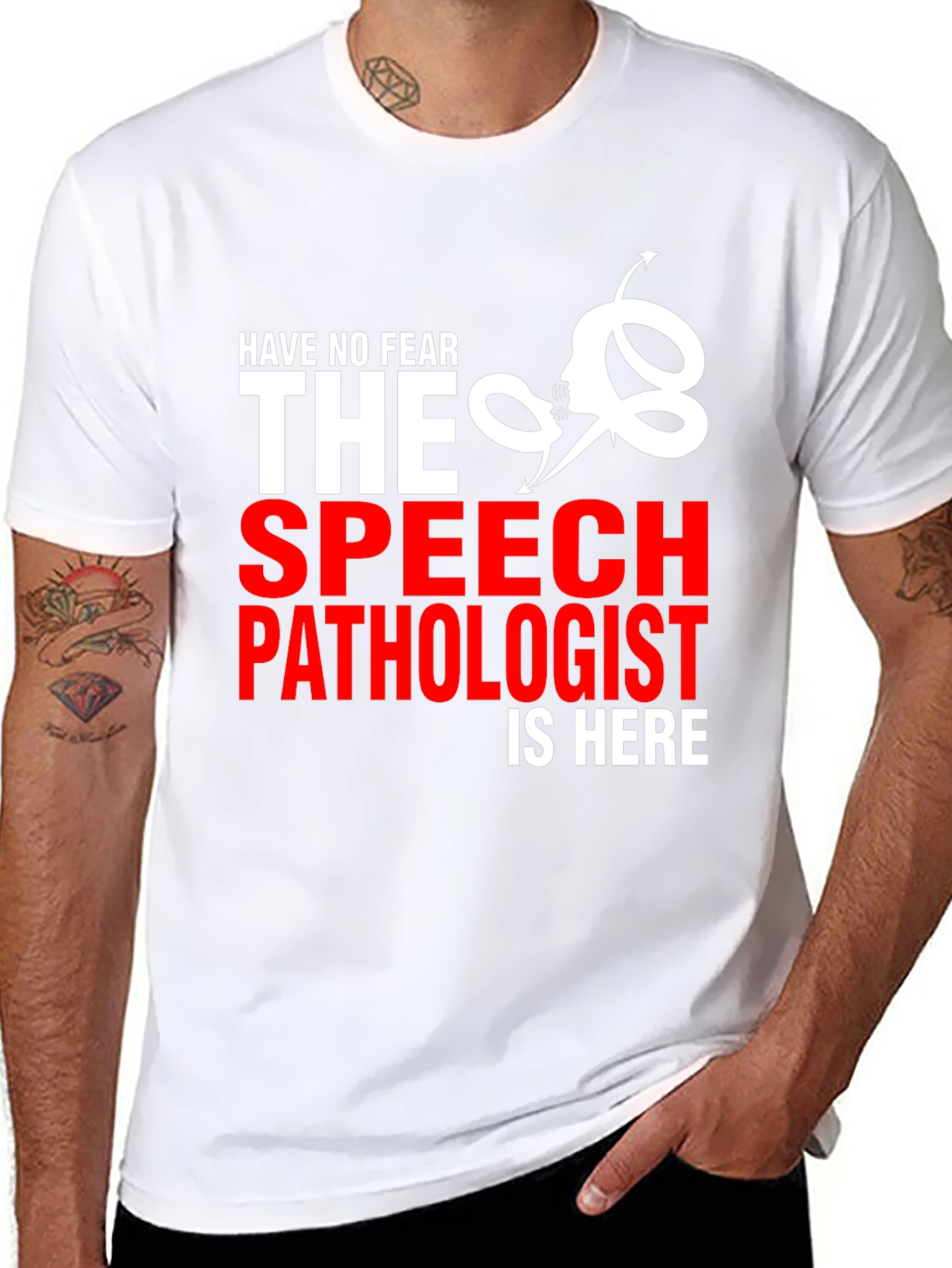 Black Speech Pathologist T-Shirt - Have No Fear! view 8