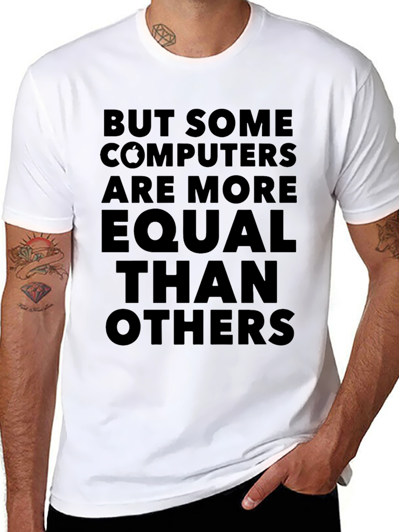 Black But Some Computers are More Equal T-Shirt view 8