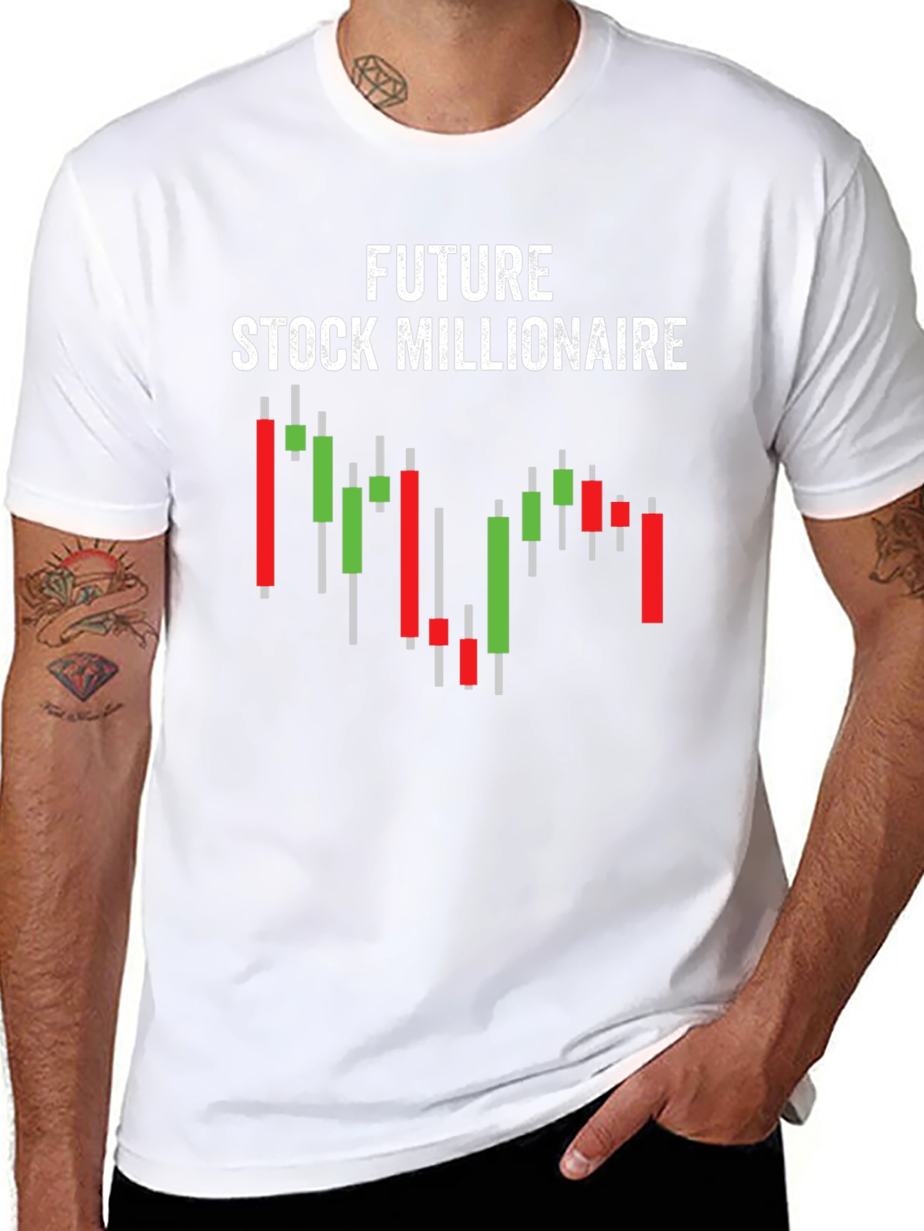 Black Future Stock Millionaire Graphic Tee - Black Cotton Blend view 8