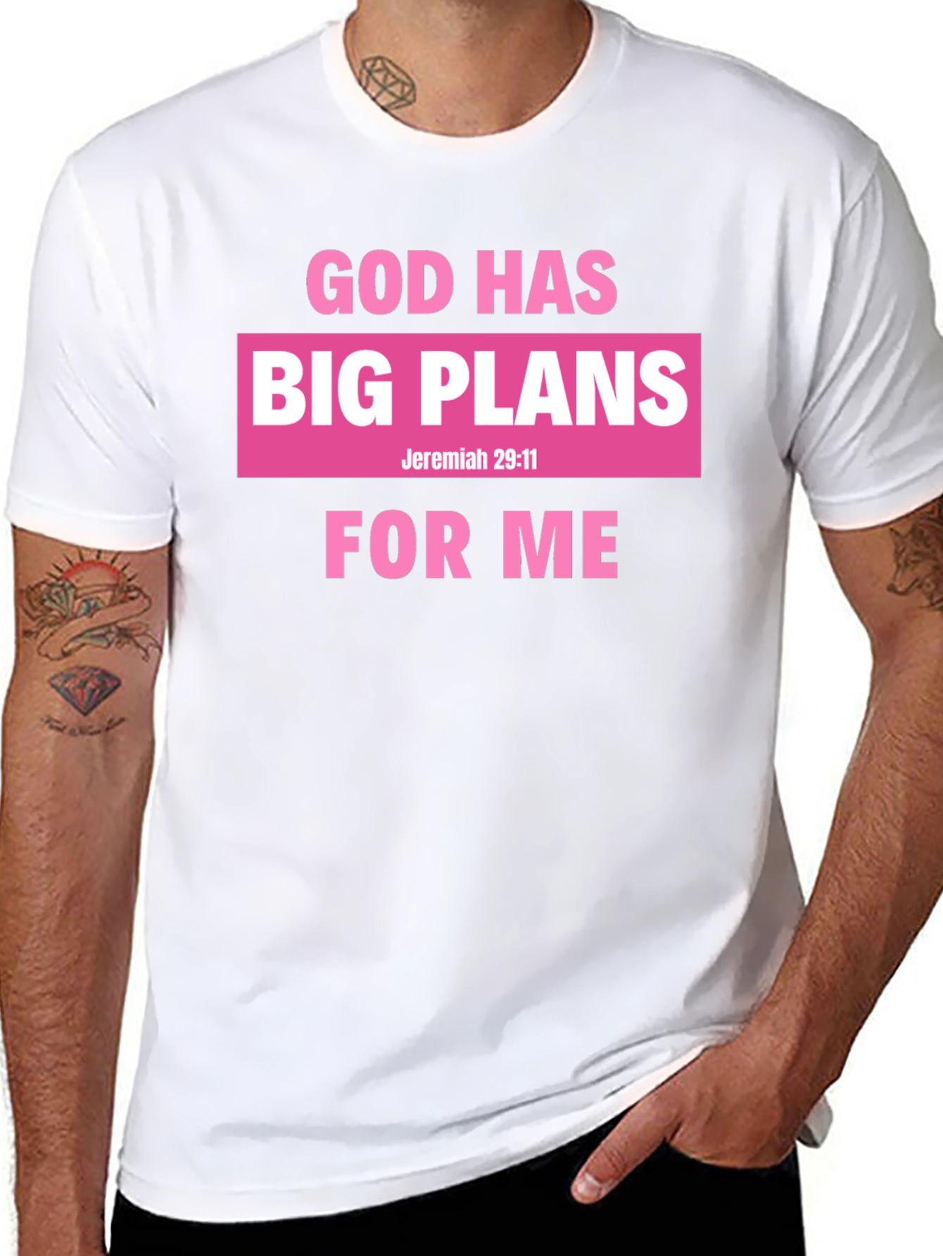 Black God Has Big Plans for Me Black T-Shirt view 8