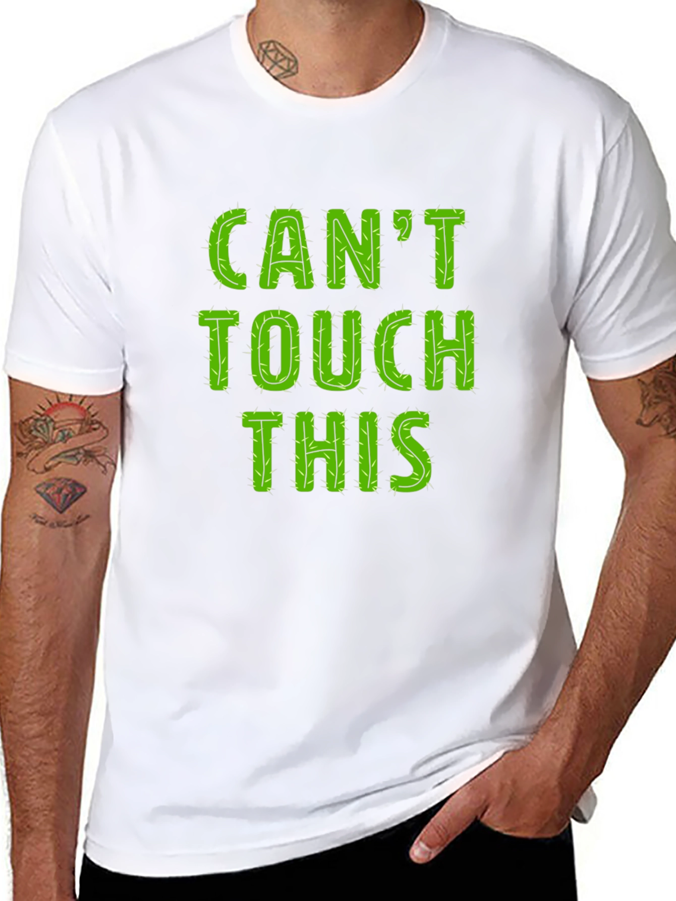 Black Can't Touch This Cactus Tee view 8