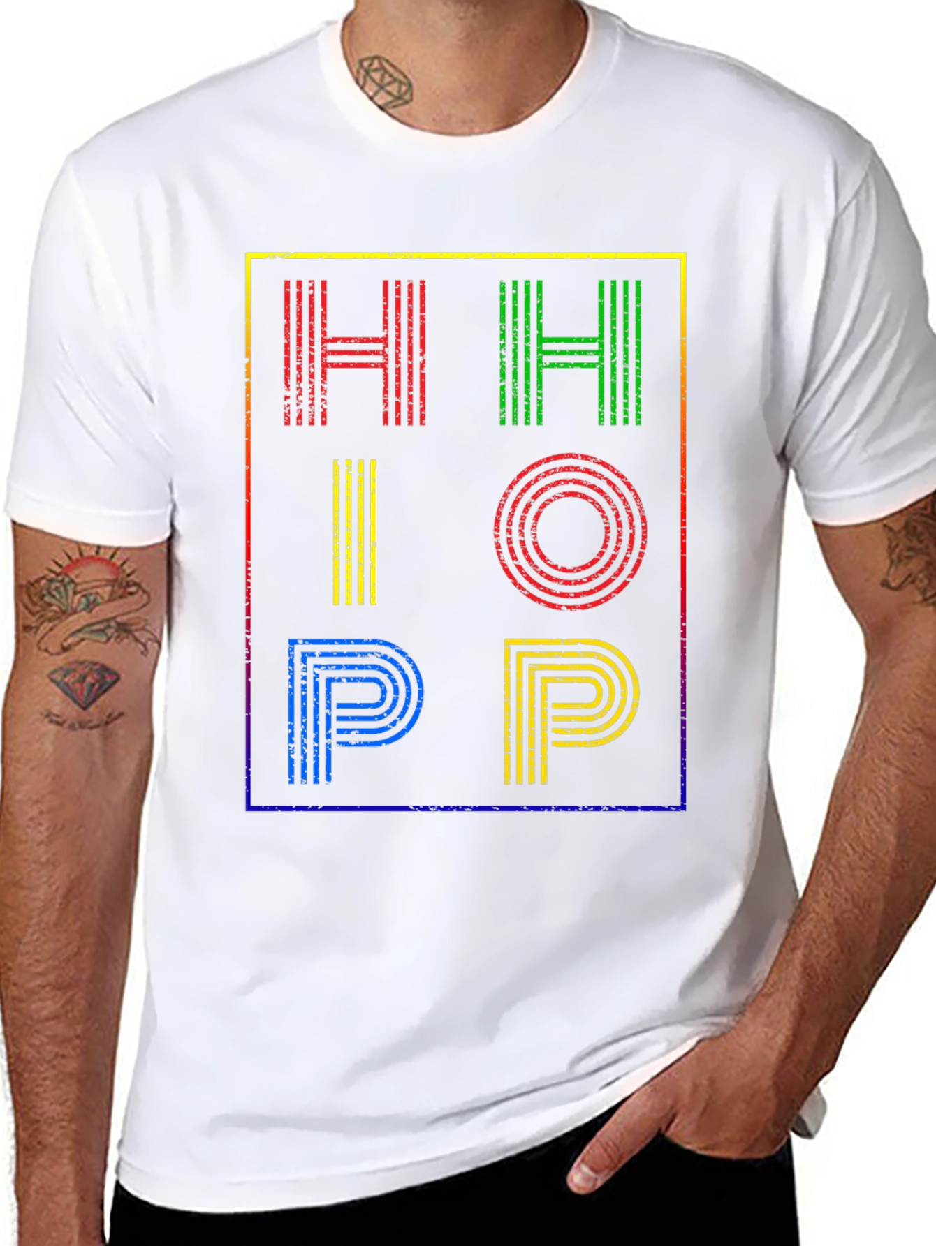 Black Retro Hip Hop T-Shirt view 8